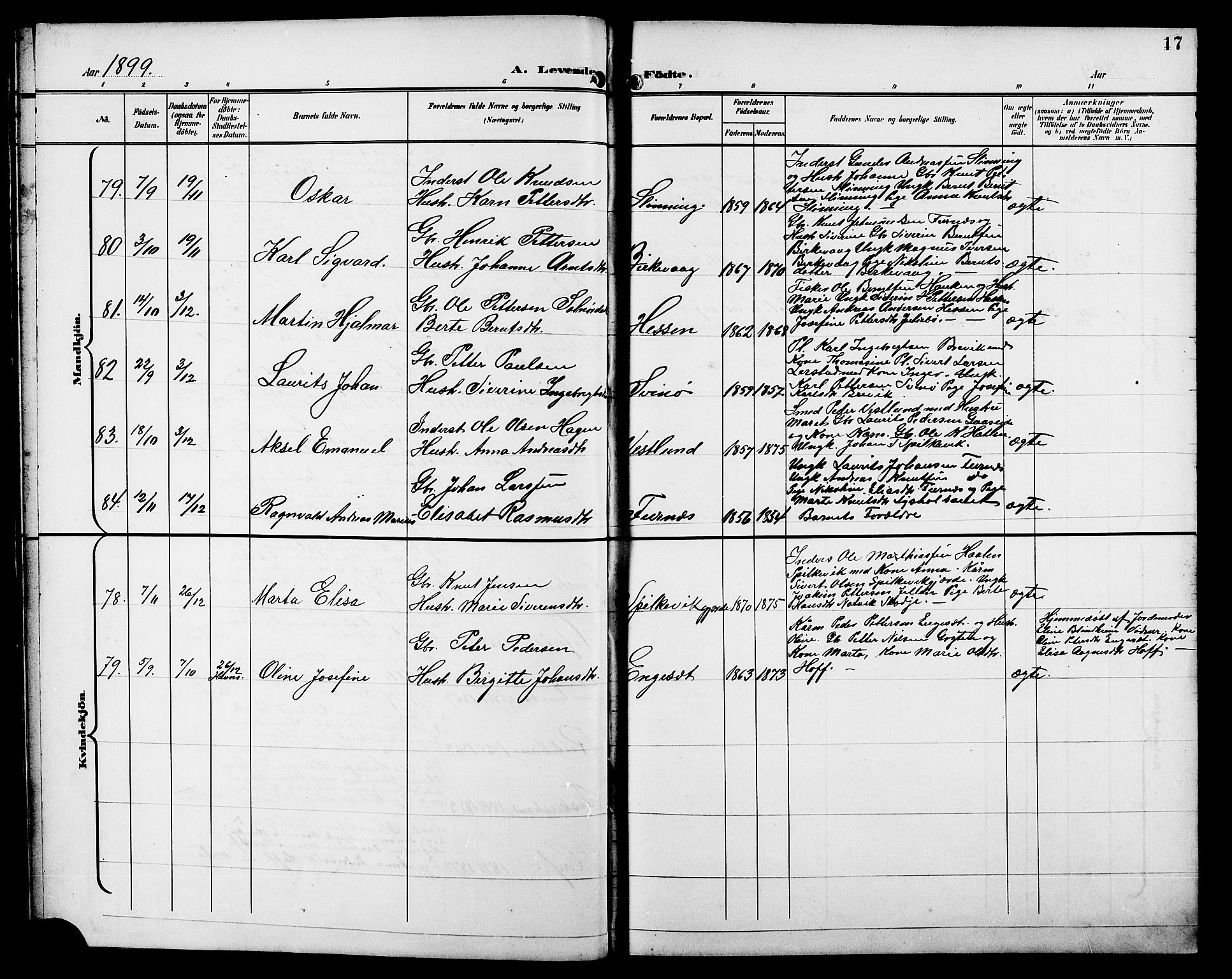 Ministerialprotokoller, klokkerbøker og fødselsregistre - Møre og Romsdal, AV/SAT-A-1454/528/L0432: Parish register (copy) no. 528C13, 1898-1918, p. 17