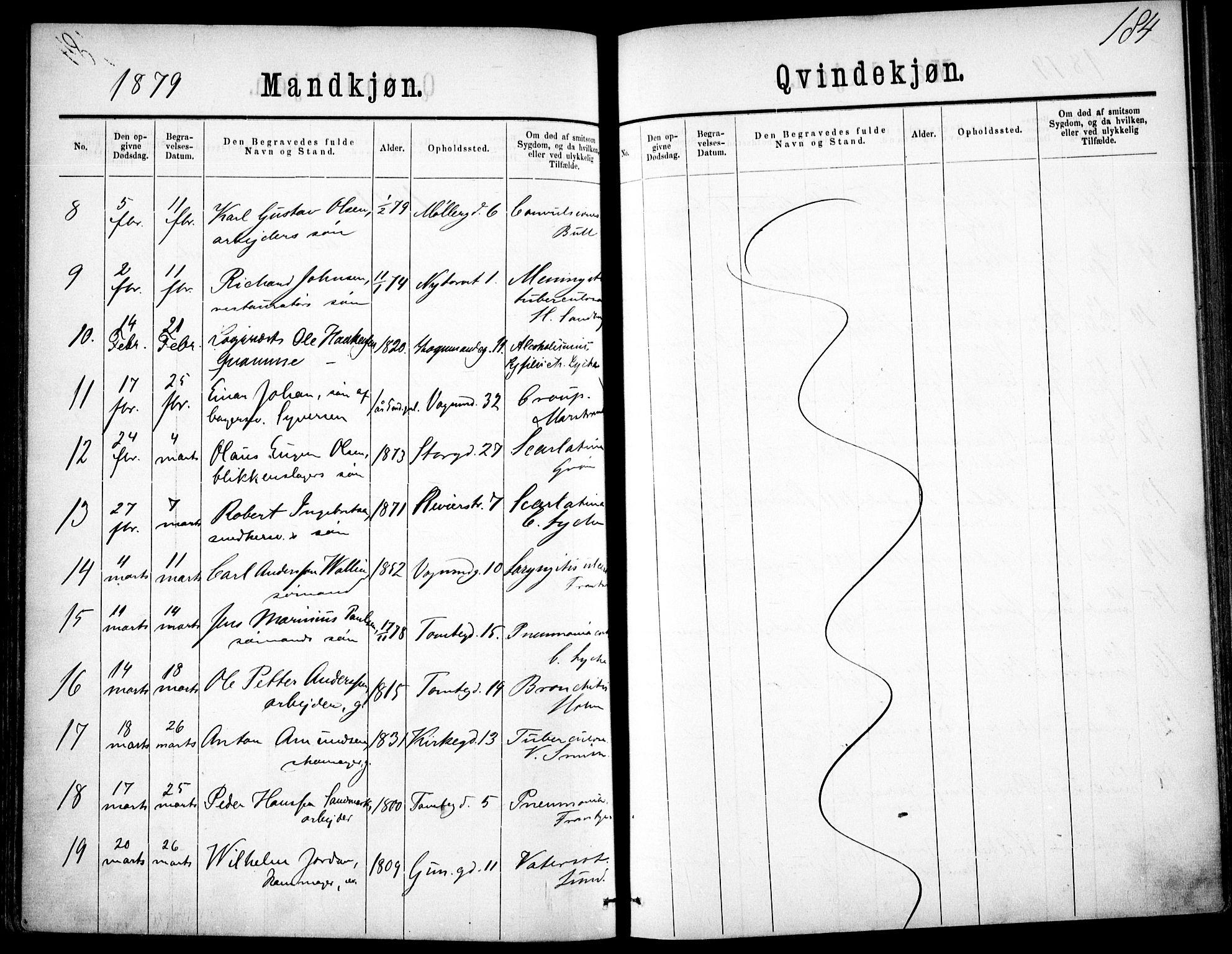Oslo domkirke Kirkebøker, AV/SAO-A-10752/F/Fa/L0026: Parish register (official) no. 26, 1867-1884, p. 184