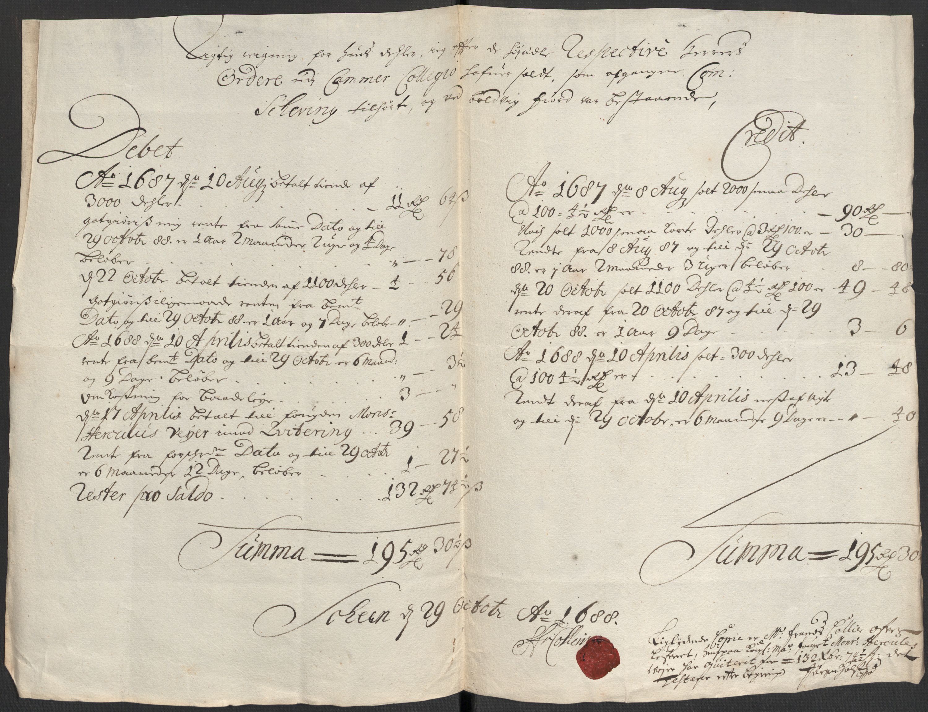 Rentekammeret inntil 1814, Reviderte regnskaper, Fogderegnskap, RA/EA-4092/R35/L2087: Fogderegnskap Øvre og Nedre Telemark, 1687-1689, p. 410