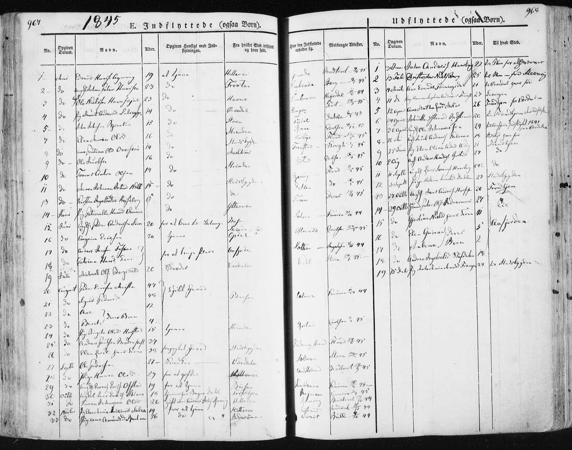 Ministerialprotokoller, klokkerbøker og fødselsregistre - Sør-Trøndelag, SAT/A-1456/659/L0736: Parish register (official) no. 659A06, 1842-1856, p. 967-968