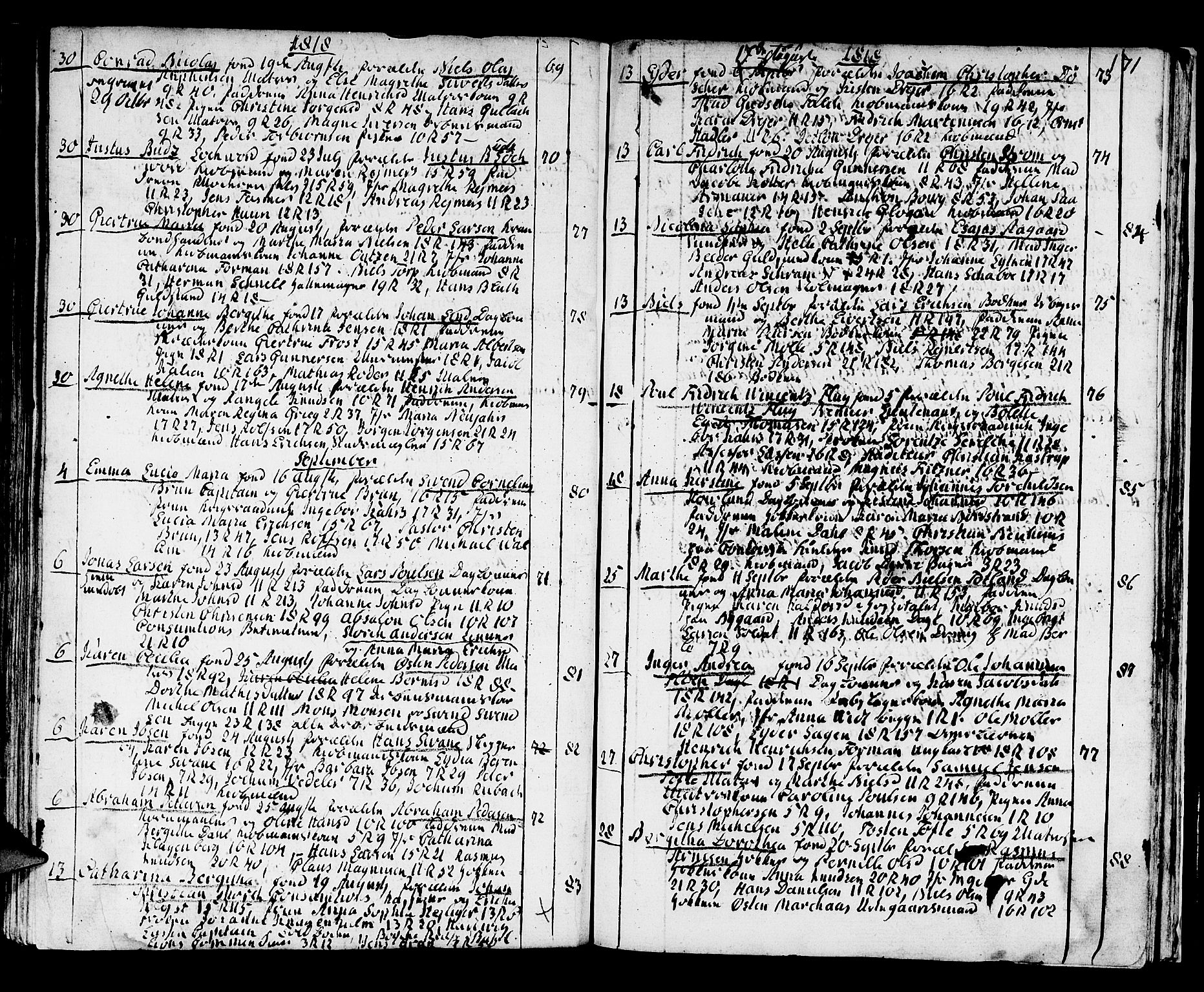 Domkirken sokneprestembete, SAB/A-74801/H/Haa/L0005: Parish register (official) no. A 5, 1808-1820, p. 170-171