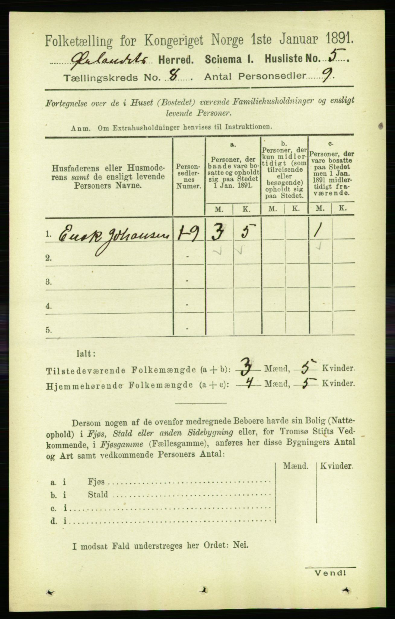 RA, 1891 census for 1621 Ørland, 1891, p. 3102