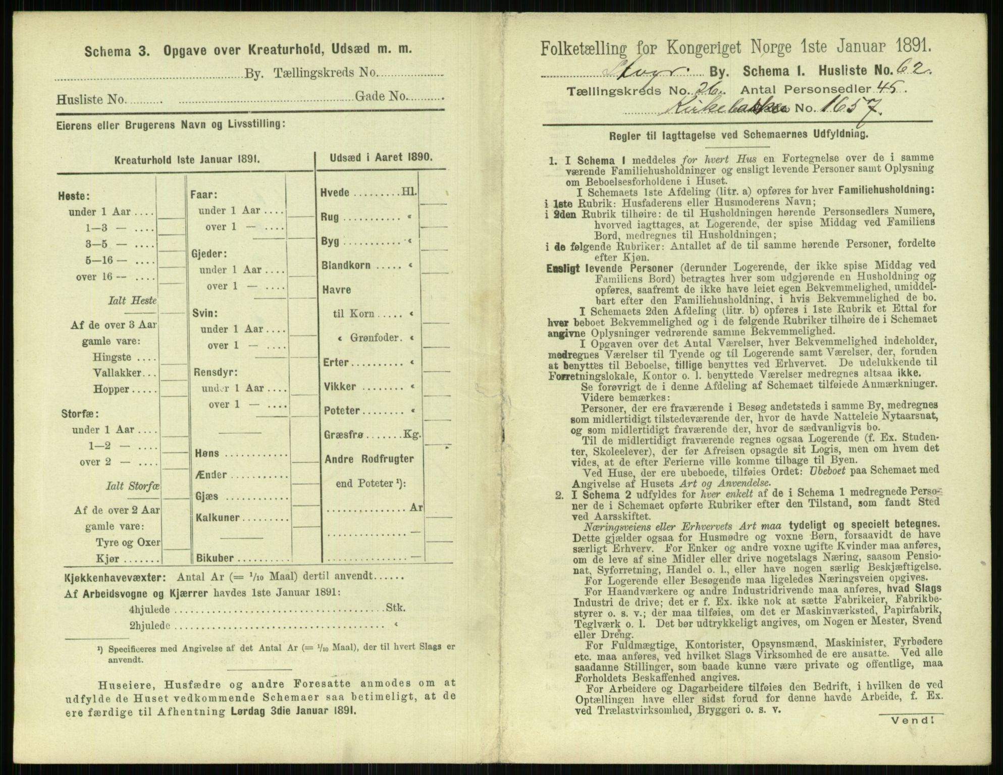 RA, 1891 census for 1103 Stavanger, 1891, p. 4945