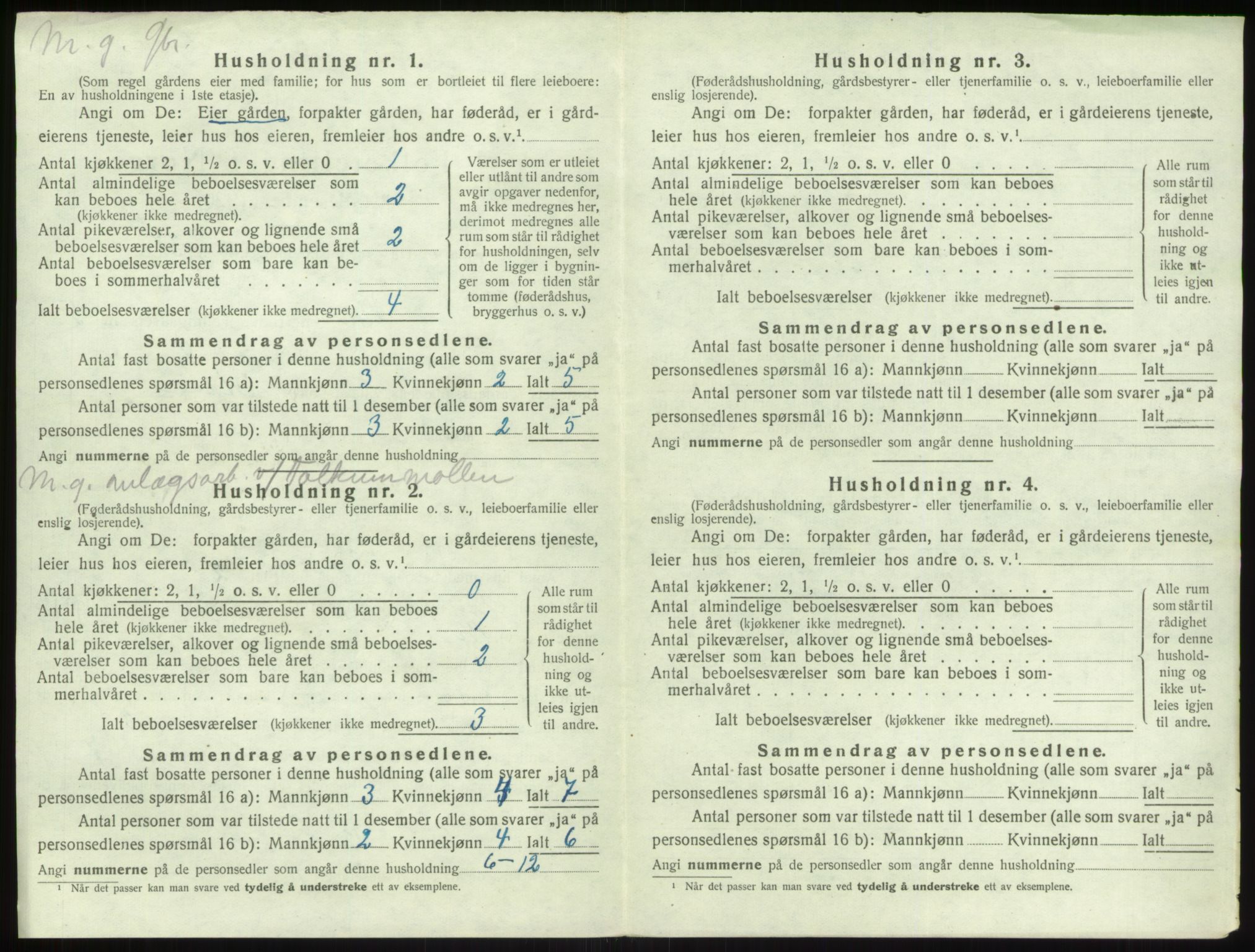 SAB, 1920 census for Vik, 1920, p. 690