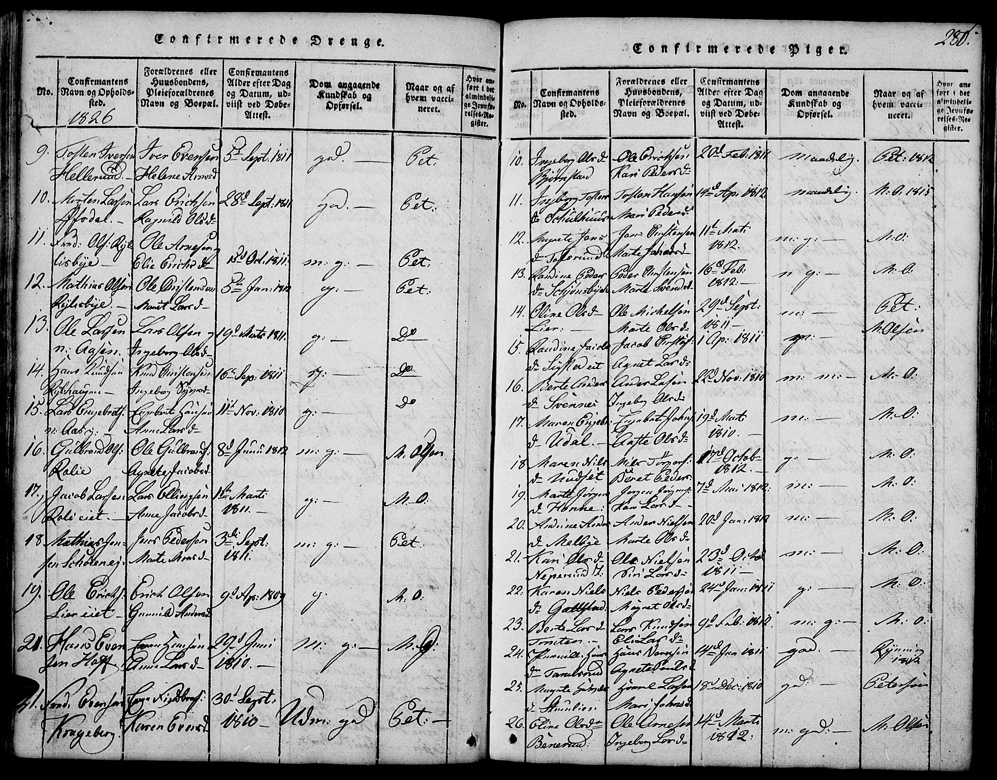 Biri prestekontor, SAH/PREST-096/H/Ha/Hab/L0001: Parish register (copy) no. 1, 1814-1828, p. 280