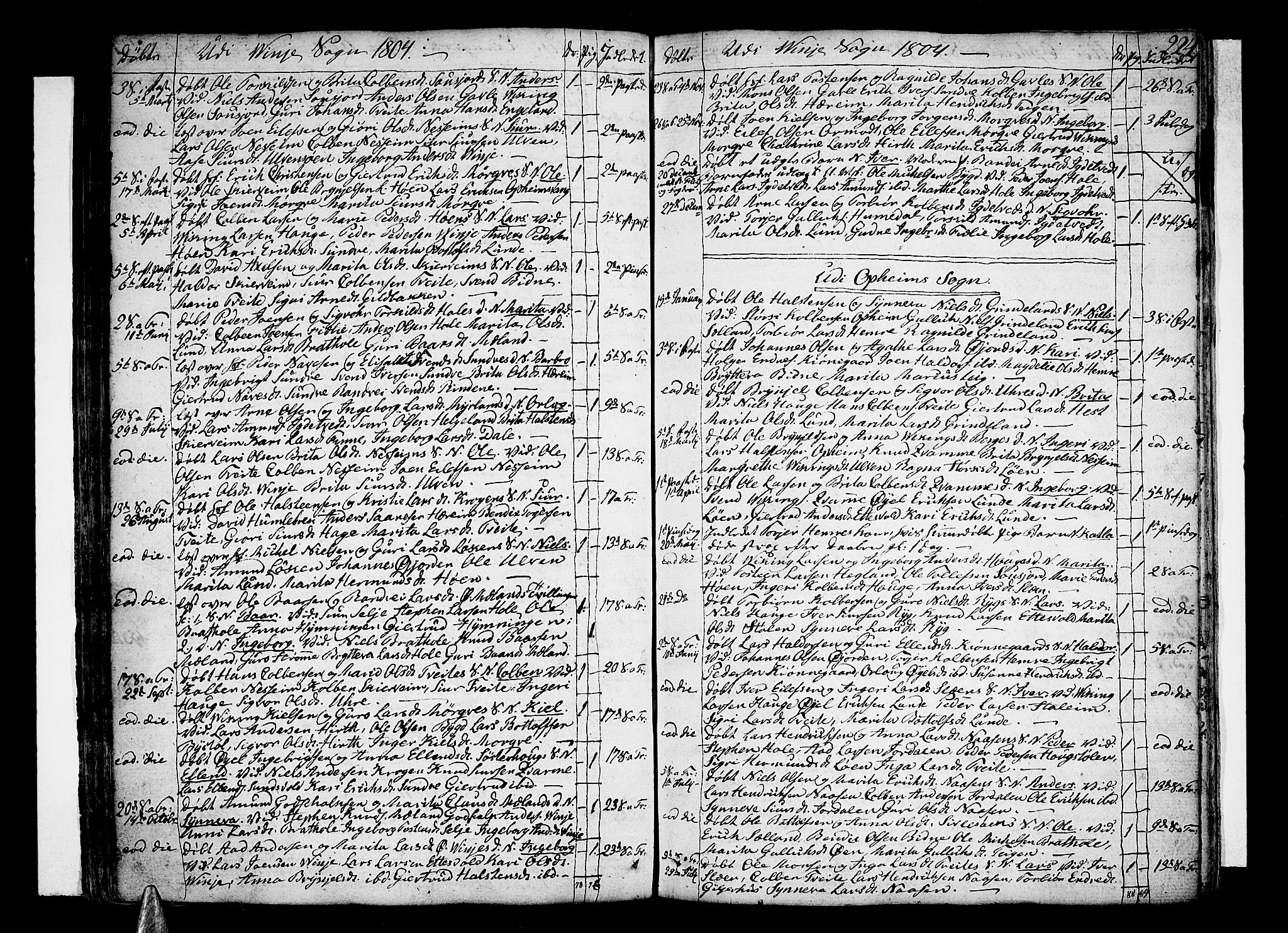 Voss sokneprestembete, SAB/A-79001/H/Haa: Parish register (official) no. A 9, 1780-1810, p. 224