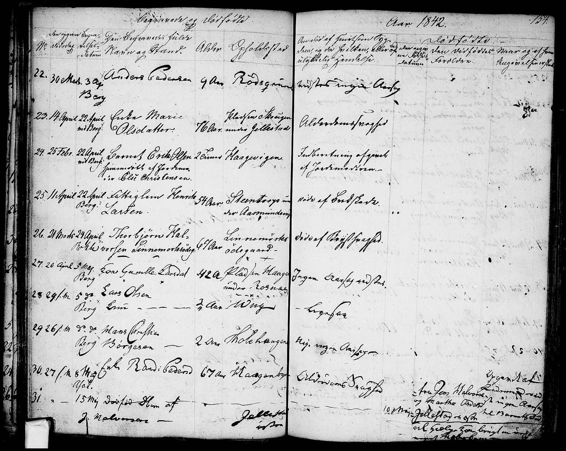 Berg prestekontor Kirkebøker, AV/SAO-A-10902/F/Fa/L0003: Parish register (official) no. I 3, 1832-1842, p. 154