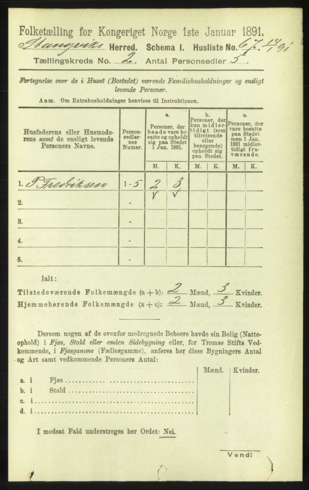 RA, 1891 census for 1564 Stangvik, 1891, p. 652