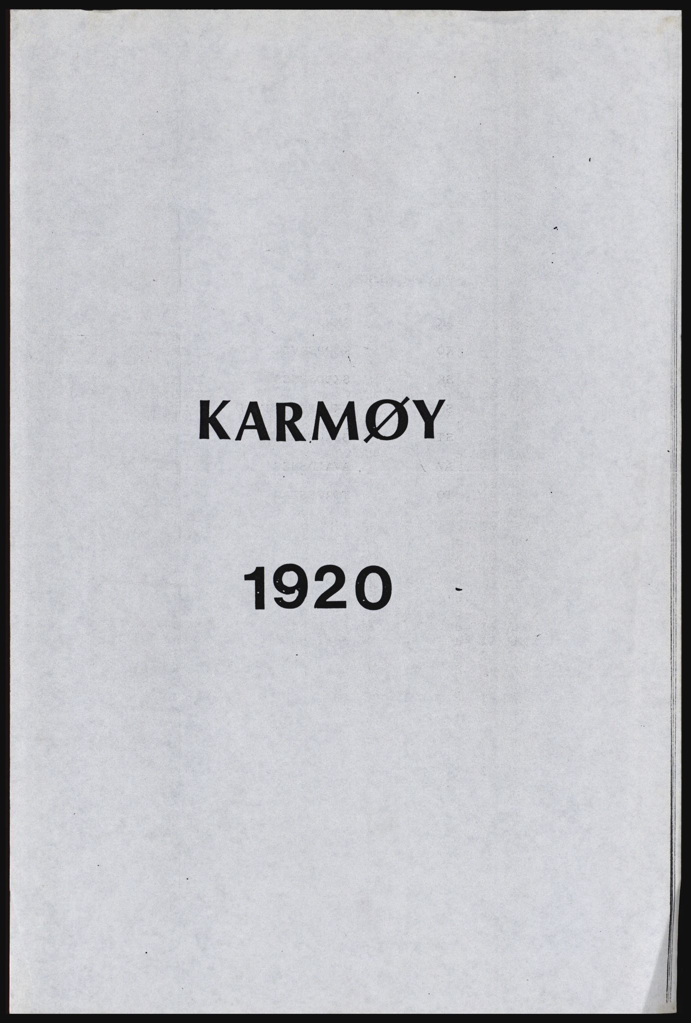 SAST, Copy of 1920 census for Karmøy, 1920, p. 505