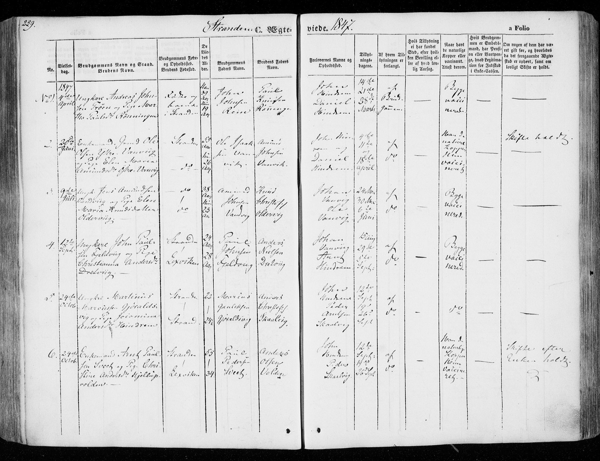 Ministerialprotokoller, klokkerbøker og fødselsregistre - Nord-Trøndelag, SAT/A-1458/701/L0007: Parish register (official) no. 701A07 /2, 1842-1854, p. 259