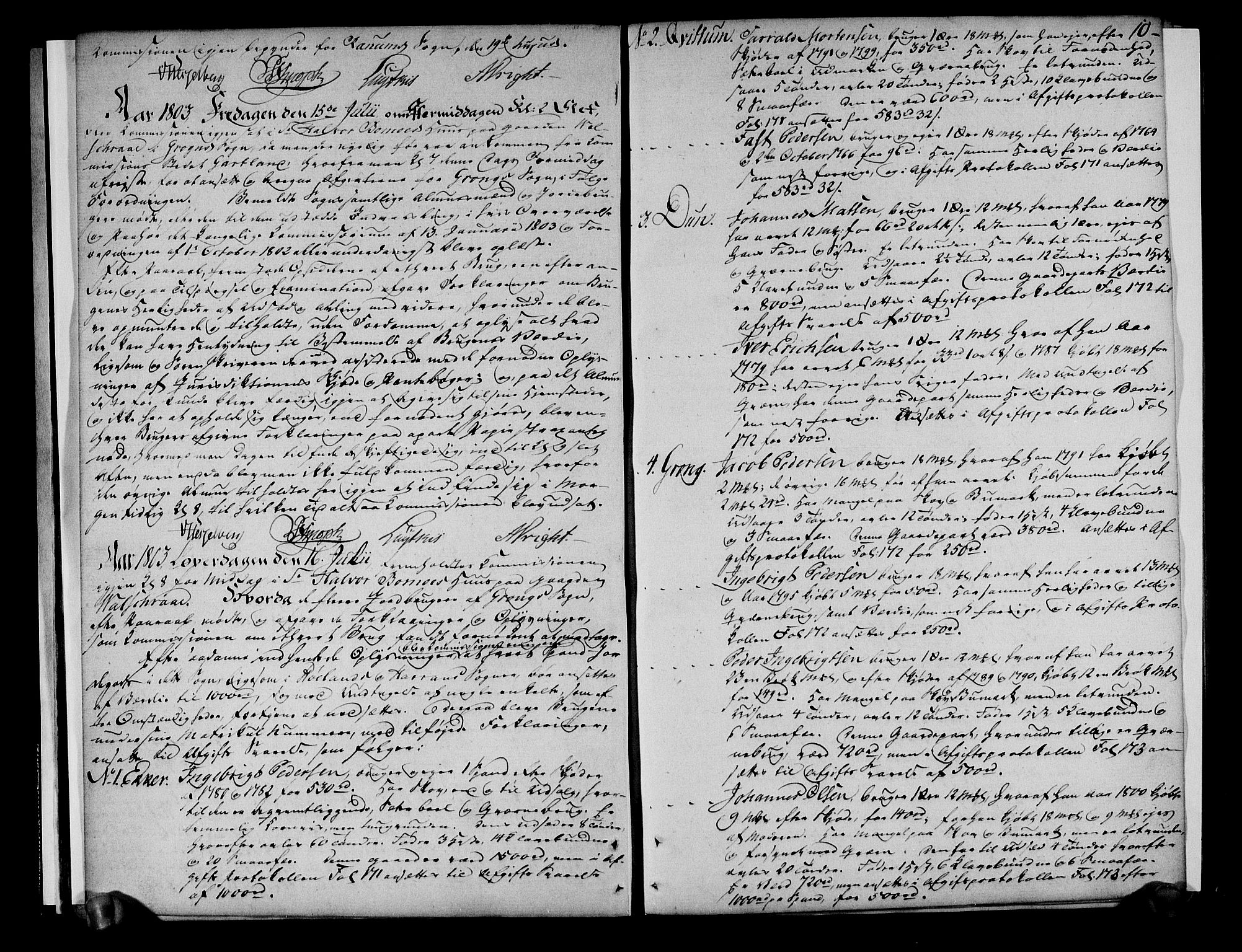 Rentekammeret inntil 1814, Realistisk ordnet avdeling, AV/RA-EA-4070/N/Ne/Nea/L0153: Namdalen fogderi. Deliberasjonsprotokoll, 1803, p. 11