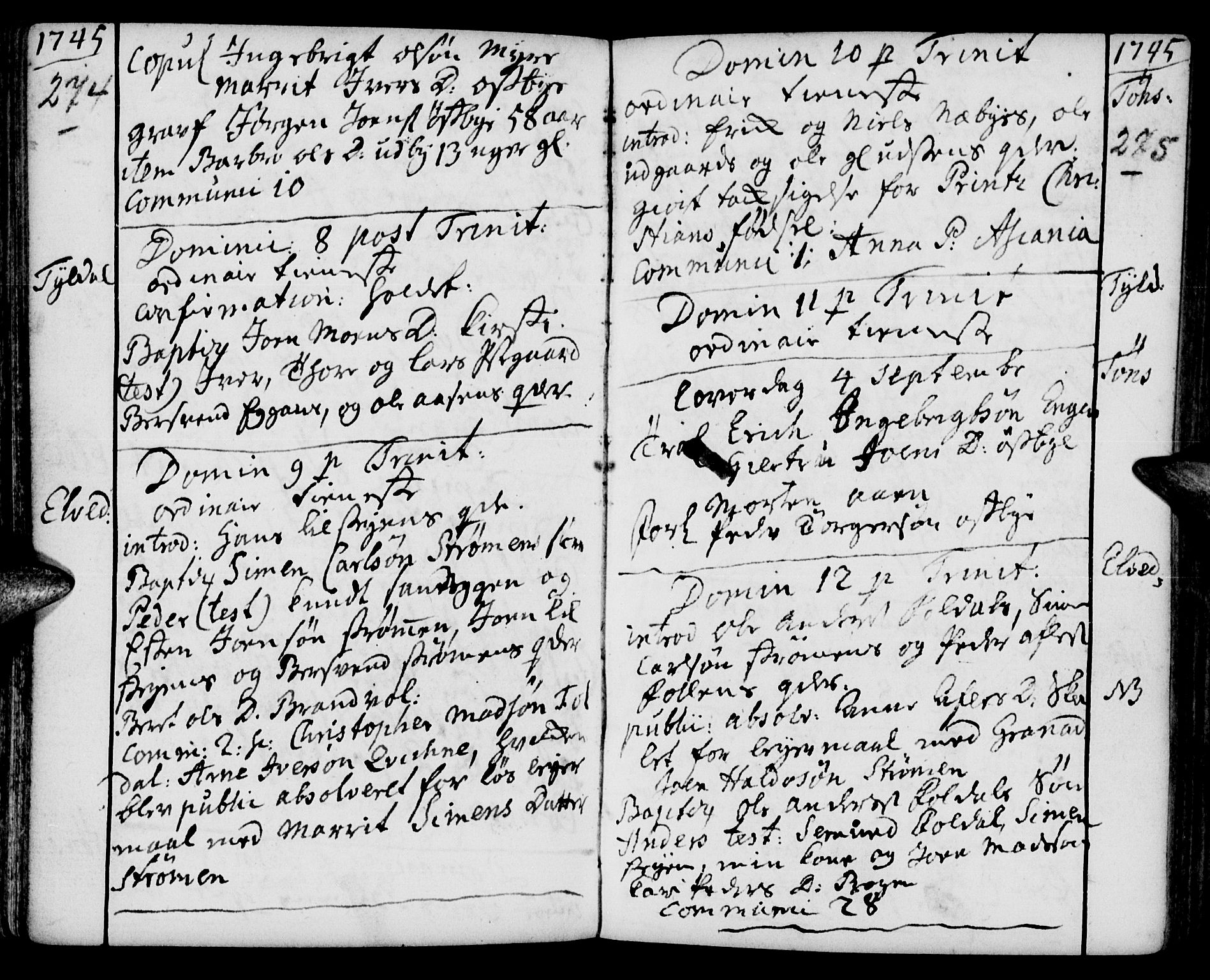 Tynset prestekontor, AV/SAH-PREST-058/H/Ha/Haa/L0002: Parish register (official) no. 2, 1737-1767, p. 274-275