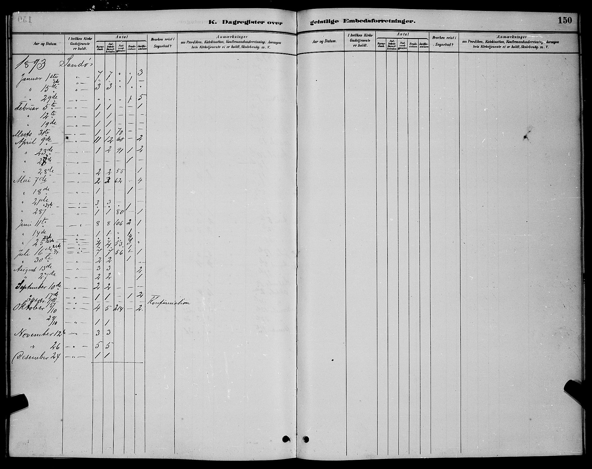 Ministerialprotokoller, klokkerbøker og fødselsregistre - Møre og Romsdal, AV/SAT-A-1454/503/L0048: Parish register (copy) no. 503C03, 1885-1893, p. 150