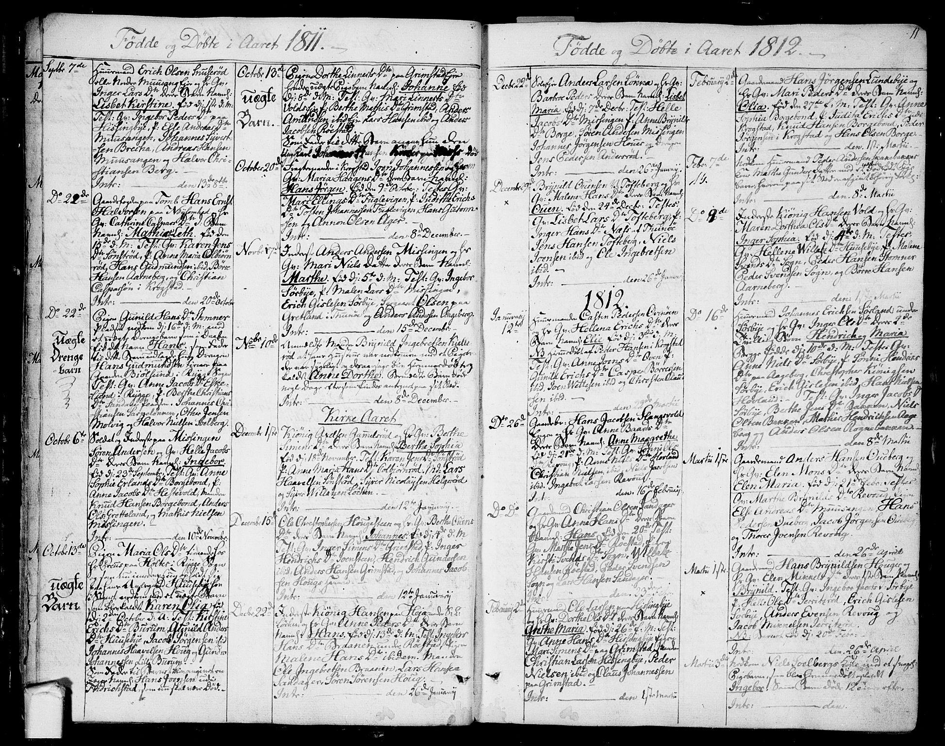 Råde prestekontor kirkebøker, AV/SAO-A-2009/F/Fa/L0003: Parish register (official) no. 3, 1806-1814, p. 11