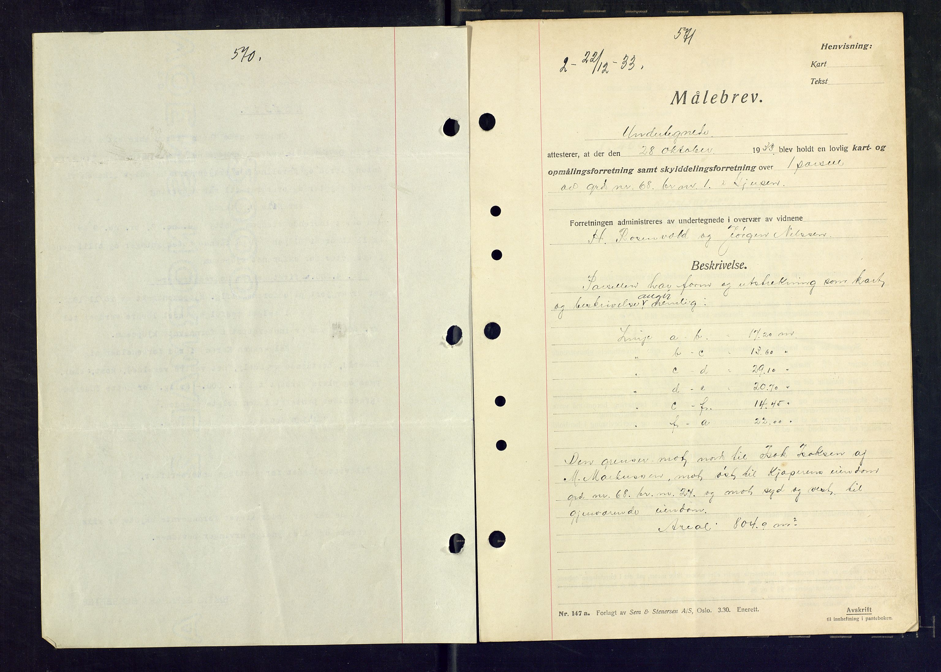 Gjerpen sorenskriveri, SAKO/A-216/G/Ga/Gaa/L0059: Mortgage book no. I 59-60 og 62, 1932-1934, Deed date: 22.12.1933