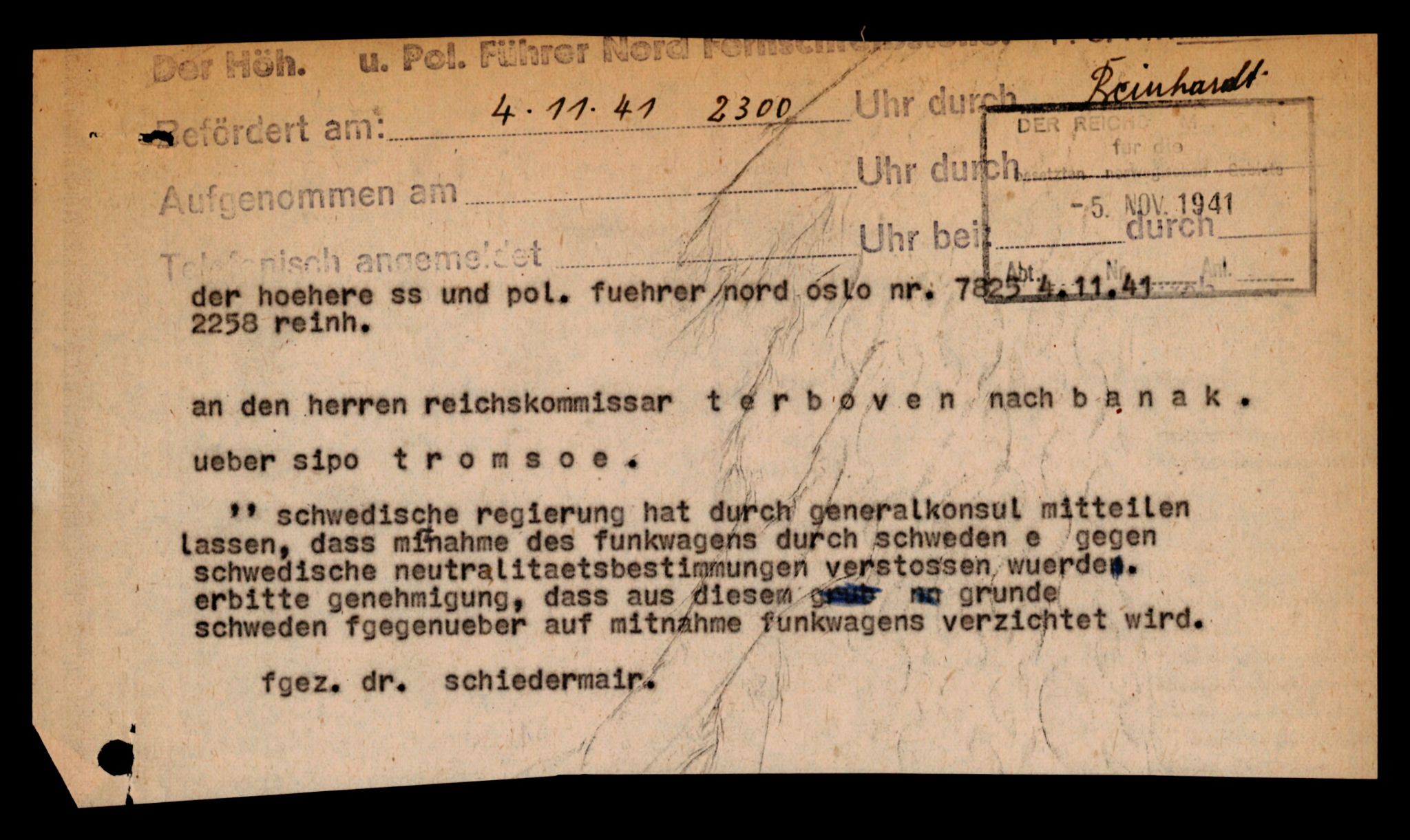 Forsvarets Overkommando. 2 kontor. Arkiv 11.4. Spredte tyske arkivsaker, AV/RA-RAFA-7031/D/Dar/Darb/L0002: Reichskommissariat, 1940-1945, p. 166