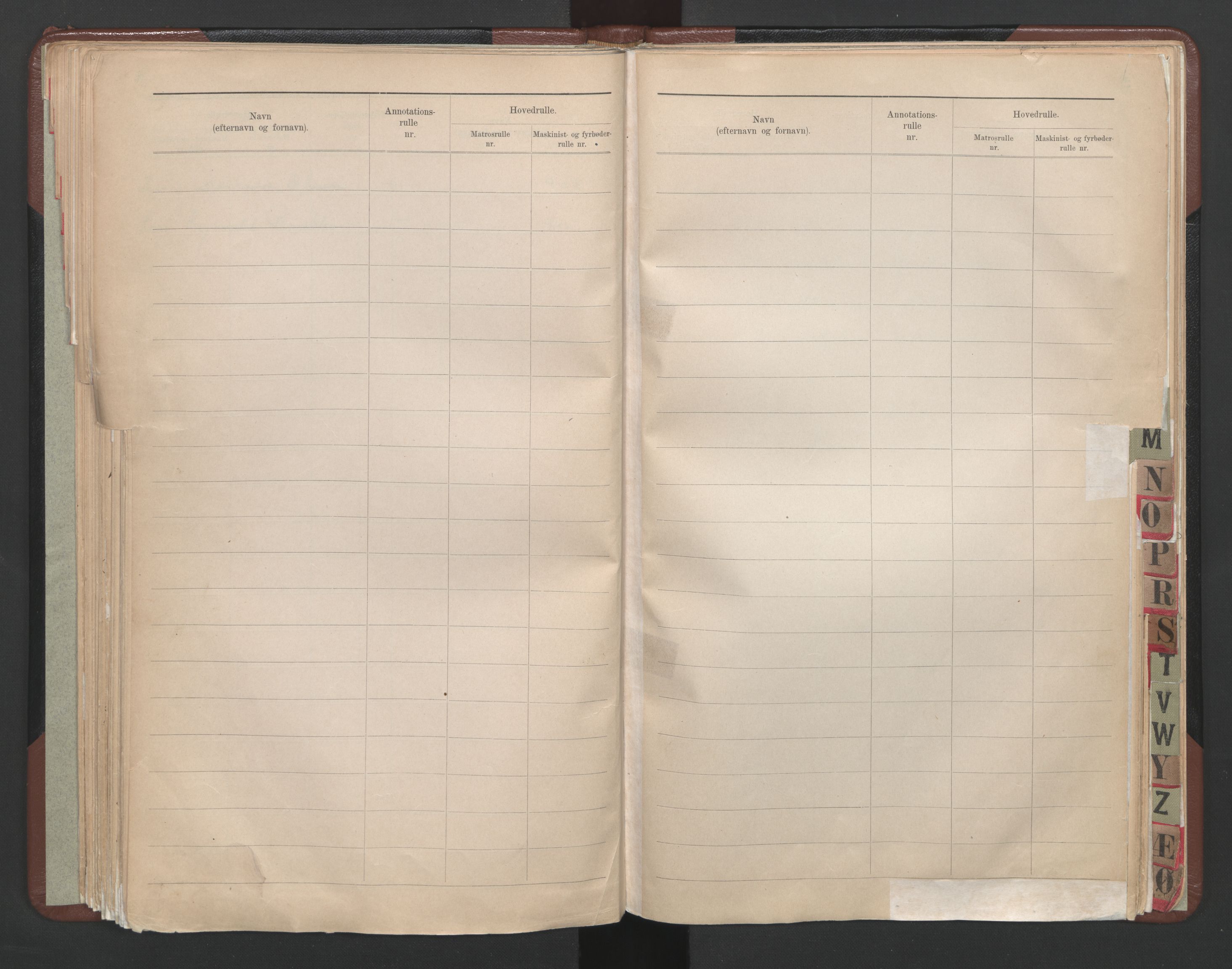 Arendal mønstringskrets, SAK/2031-0012/F/Fb/L0028: Register til annotasjonsrulle og hovedrulle A og B, S-26, 1902-1948, p. 68