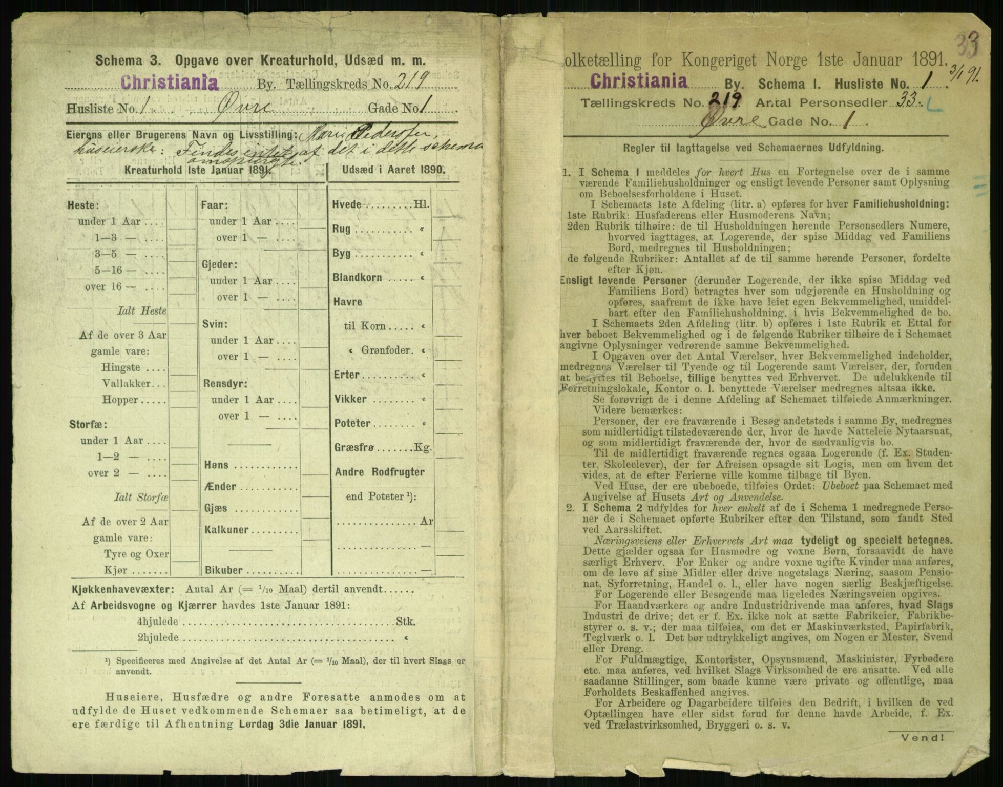 RA, 1891 census for 0301 Kristiania, 1891, p. 129912