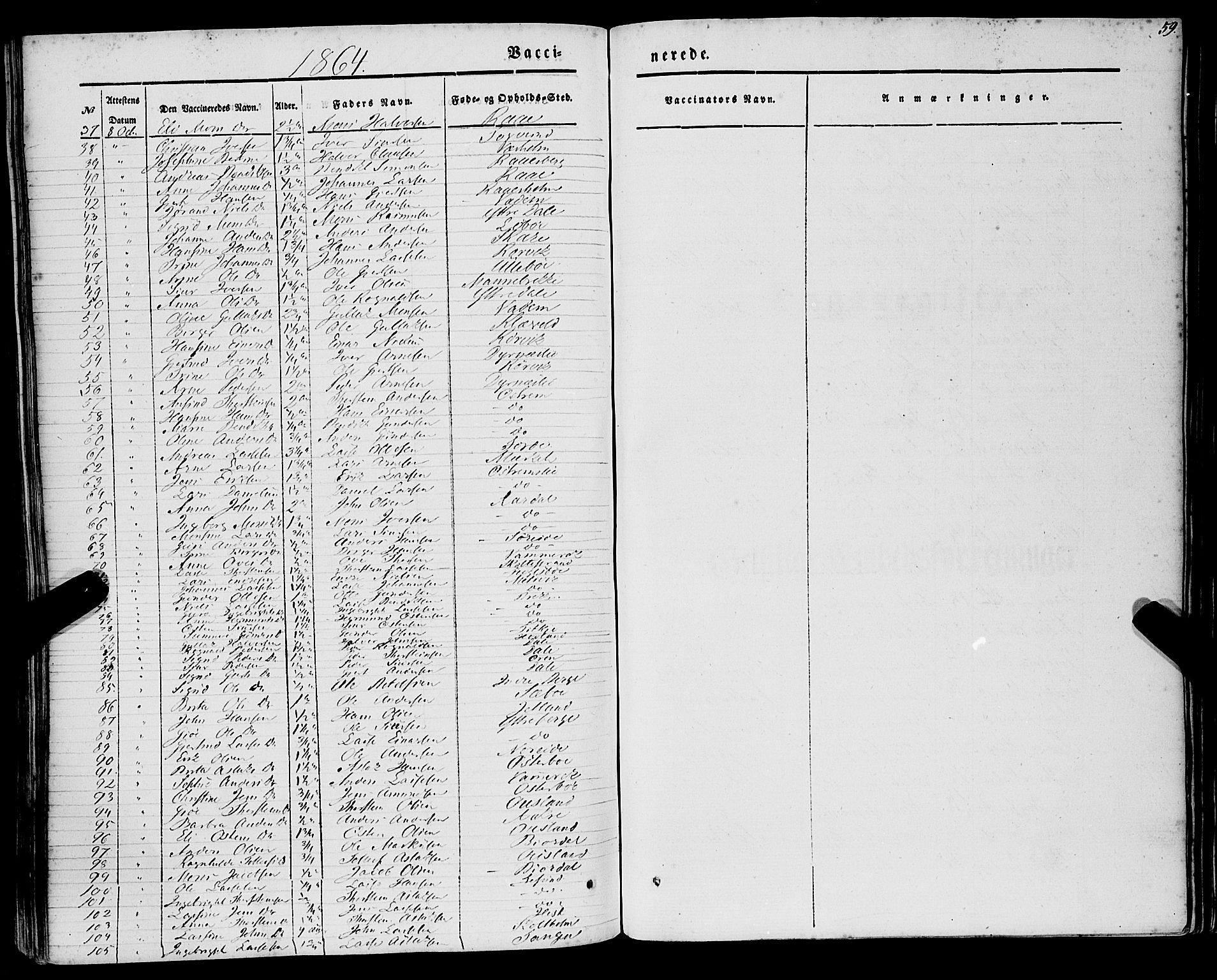 Lavik sokneprestembete, SAB/A-80901: Parish register (official) no. A 3, 1843-1863, p. 59