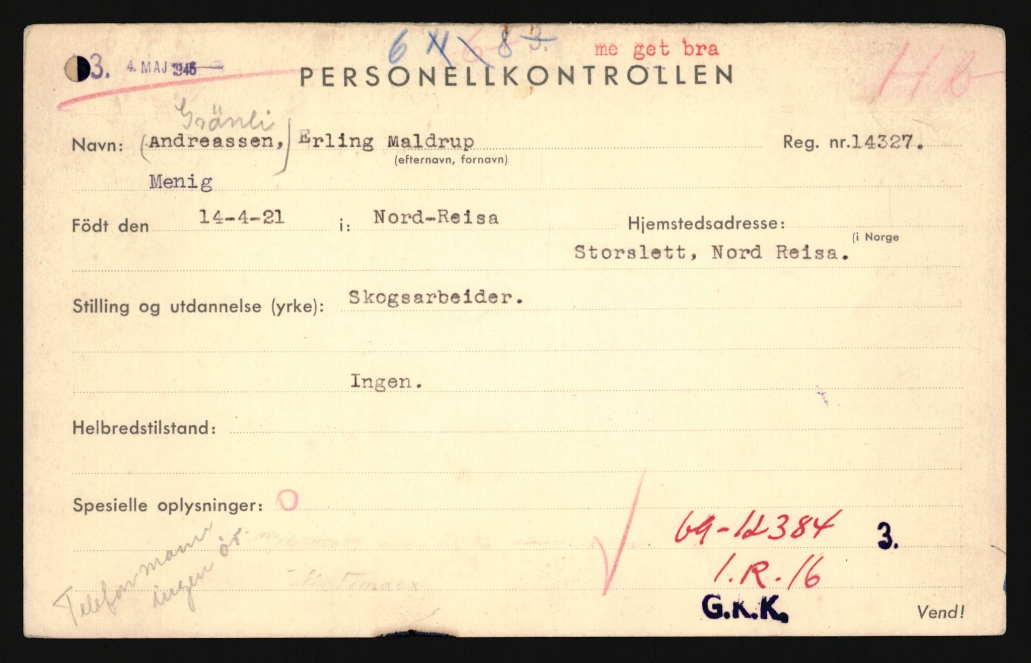 Forsvaret, Troms infanteriregiment nr. 16, AV/RA-RAFA-3146/P/Pa/L0024/0003: Rulleblad / Rulleblad for regimentets menige mannskaper, årsklasse 1942, 1942, p. 70