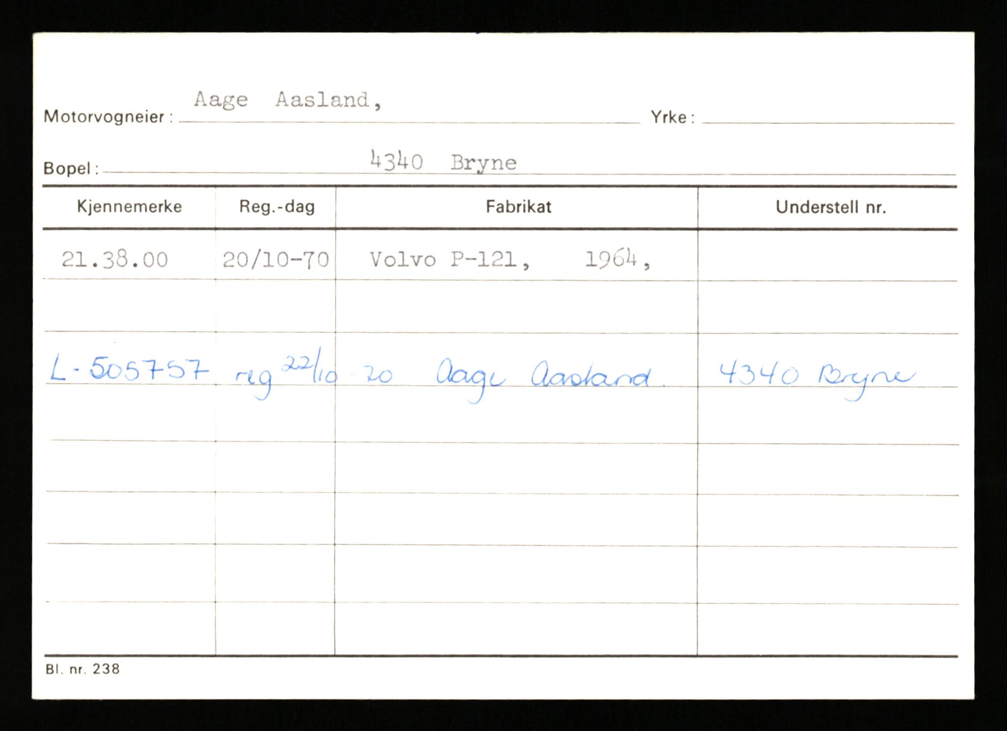 Stavanger trafikkstasjon, AV/SAST-A-101942/0/G/L0010: Registreringsnummer: 130000 - 239953, 1930-1971, p. 2529