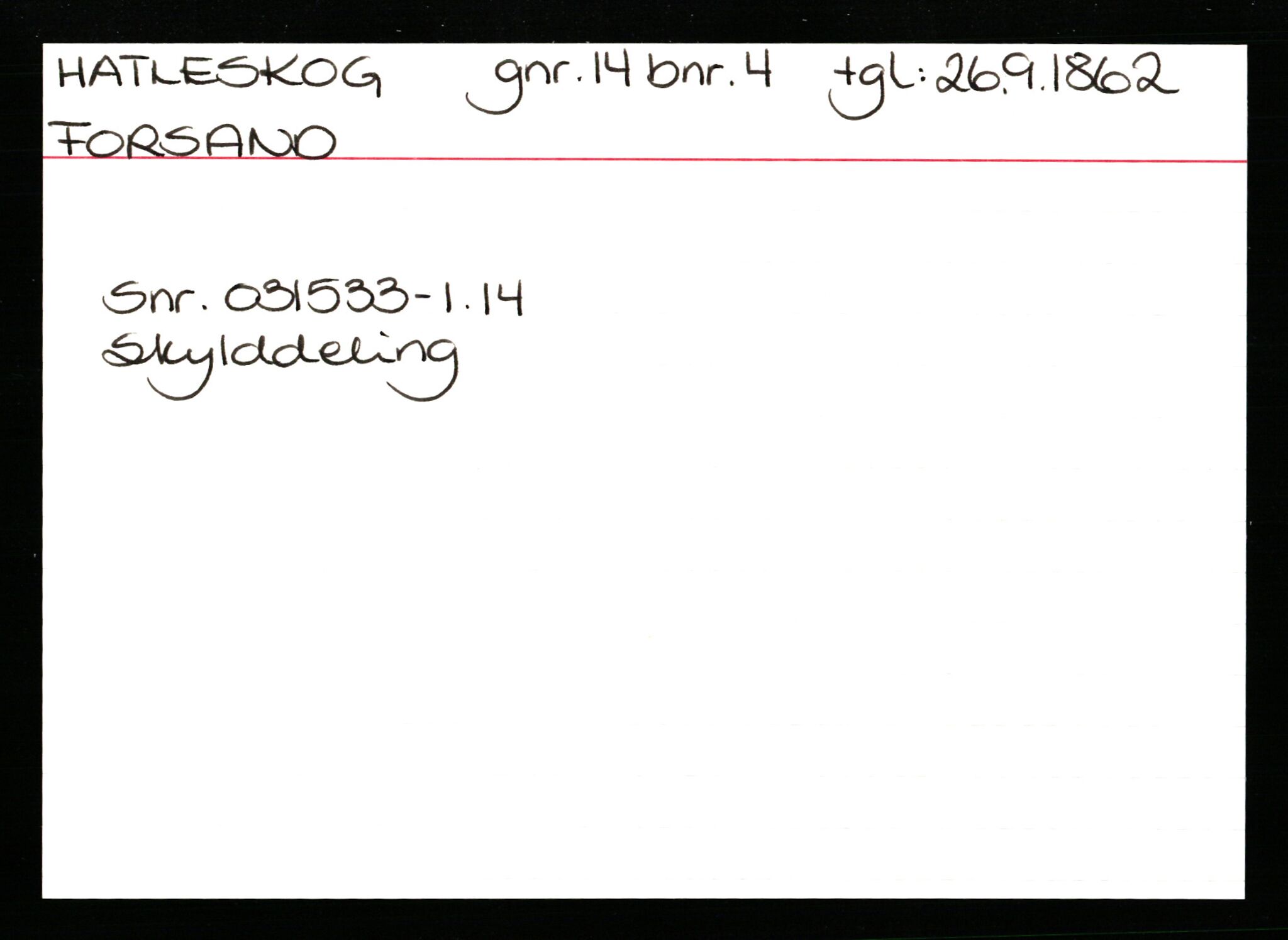 Statsarkivet i Stavanger, AV/SAST-A-101971/03/Y/Yk/L0015: Registerkort sortert etter gårdsnavn: Haneberg - Haugland nedre, 1750-1930, p. 261