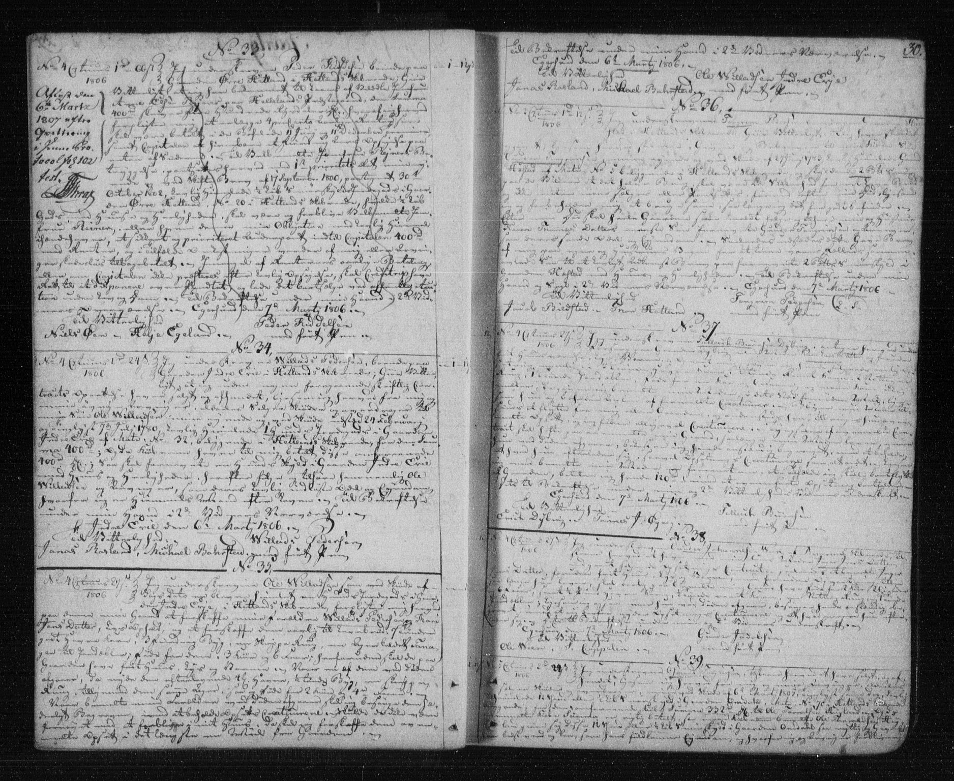 Jæren og Dalane sorenskriveri, AV/SAST-A-100306/4/41/41B/L0011: Mortgage book no. 8, 1805-1812, p. 30