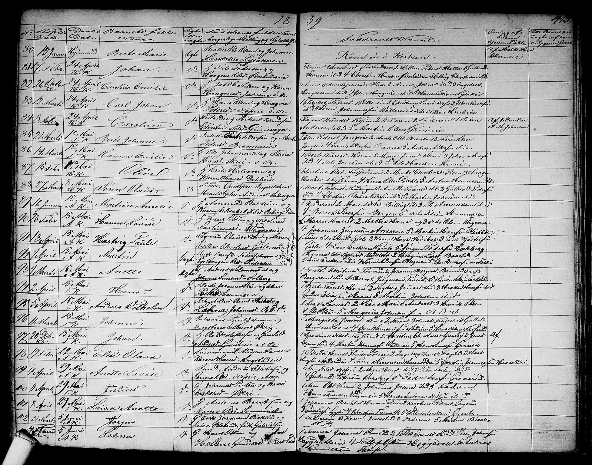 Asker prestekontor Kirkebøker, AV/SAO-A-10256a/F/Fa/L0007: Parish register (official) no. I 7, 1825-1864, p. 413