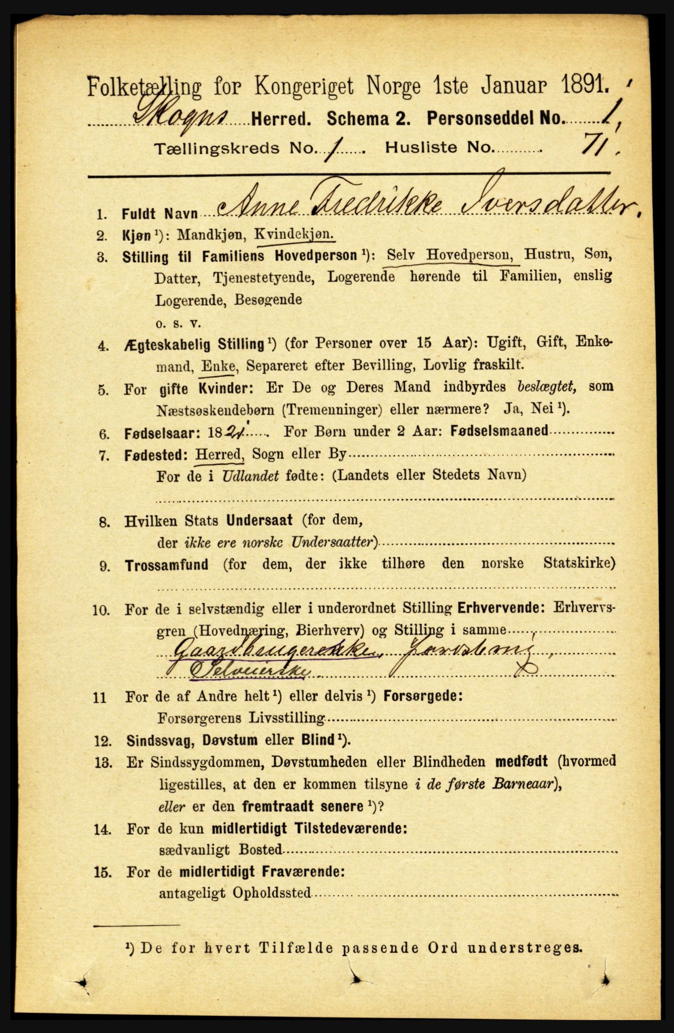 RA, 1891 census for 1719 Skogn, 1891, p. 539