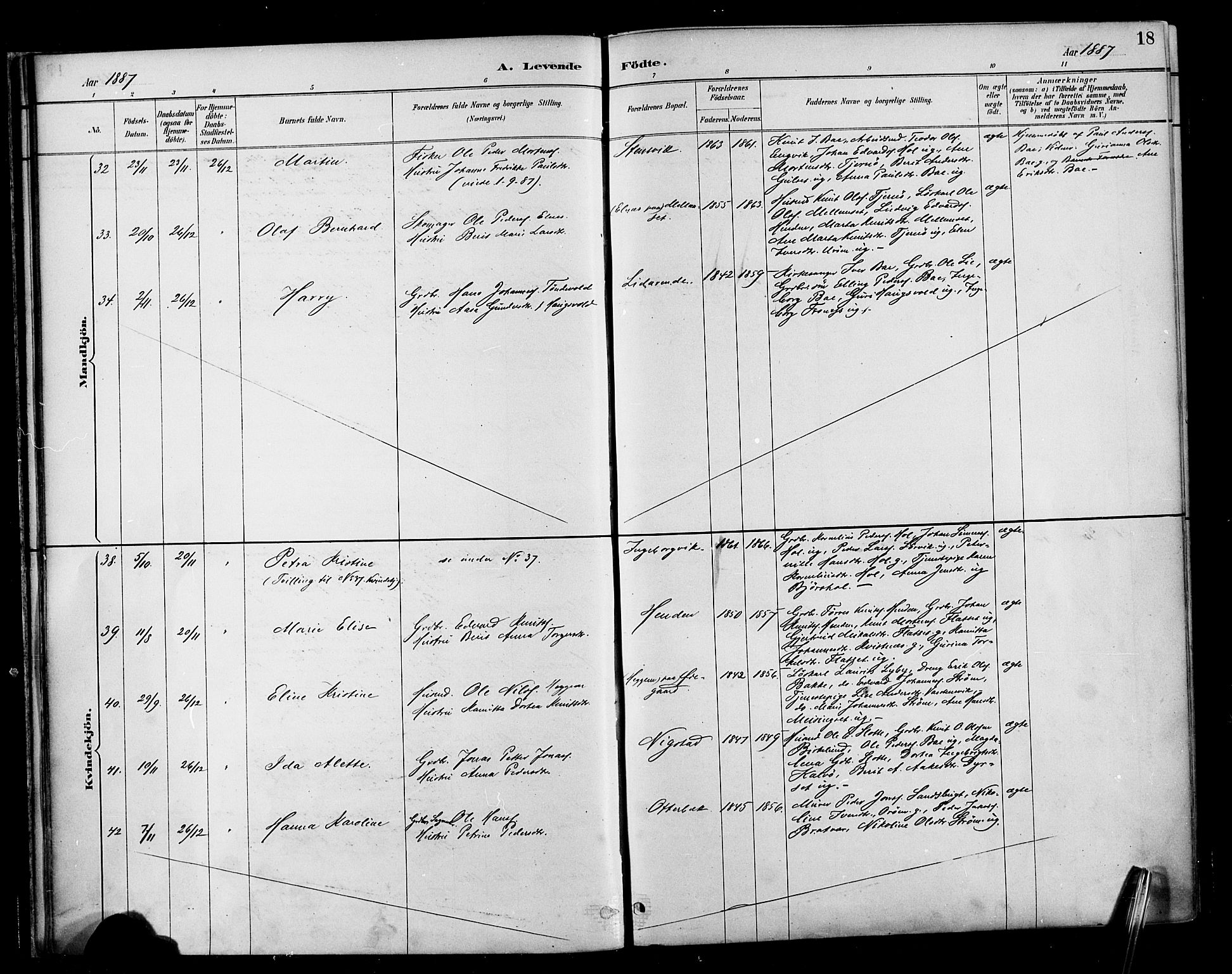 Ministerialprotokoller, klokkerbøker og fødselsregistre - Møre og Romsdal, AV/SAT-A-1454/569/L0819: Parish register (official) no. 569A05, 1885-1899, p. 18