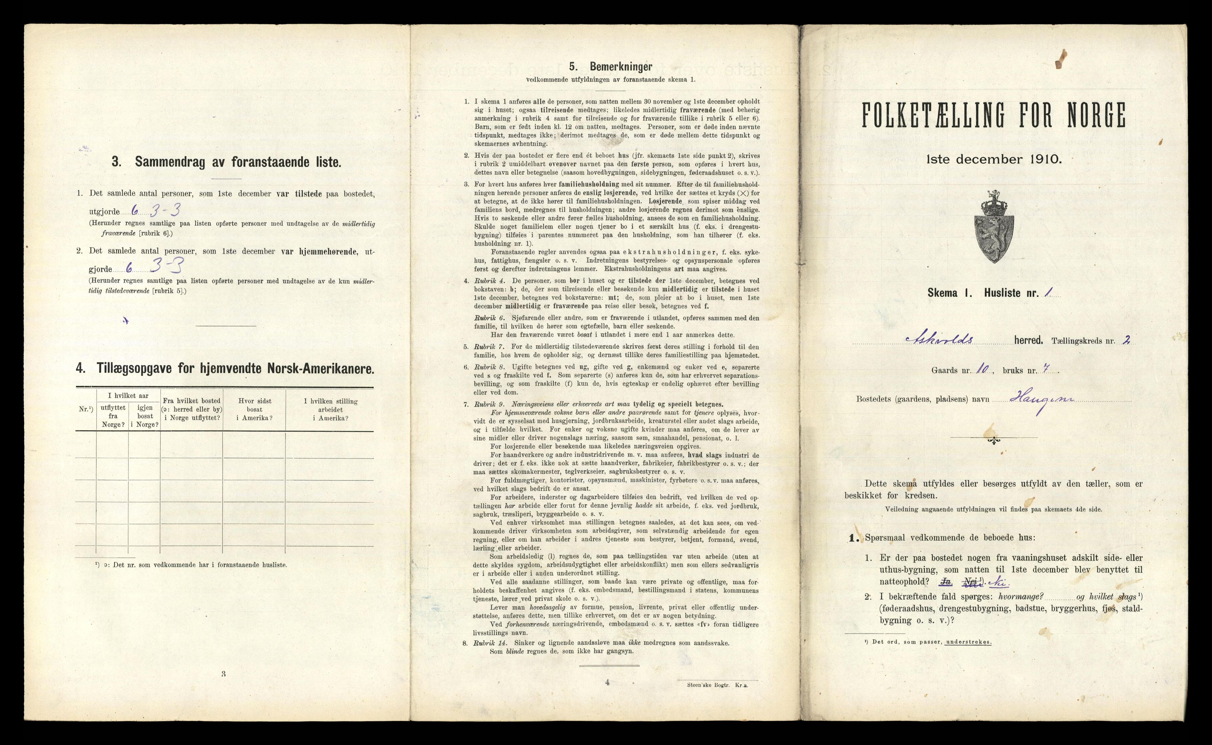 RA, 1910 census for Askvoll, 1910, p. 135
