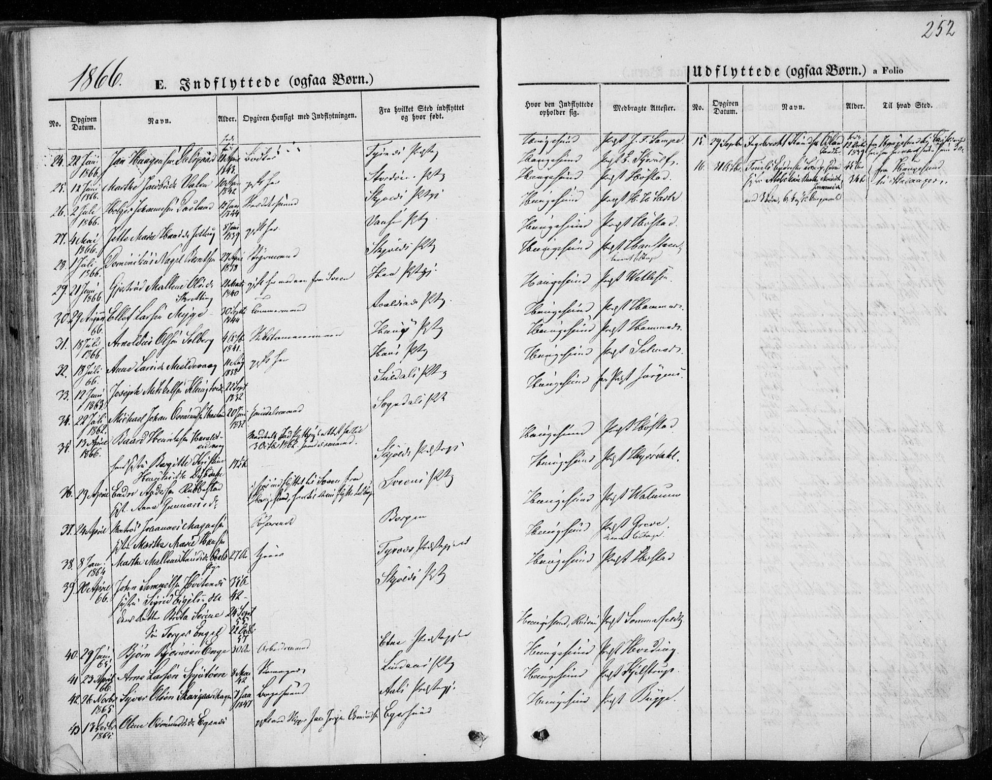 Torvastad sokneprestkontor, AV/SAST-A -101857/H/Ha/Haa/L0011: Parish register (official) no. A 11, 1857-1866, p. 252