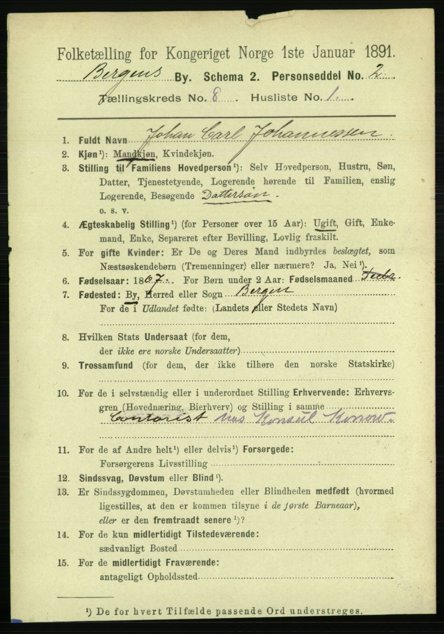 RA, 1891 Census for 1301 Bergen, 1891, p. 16555