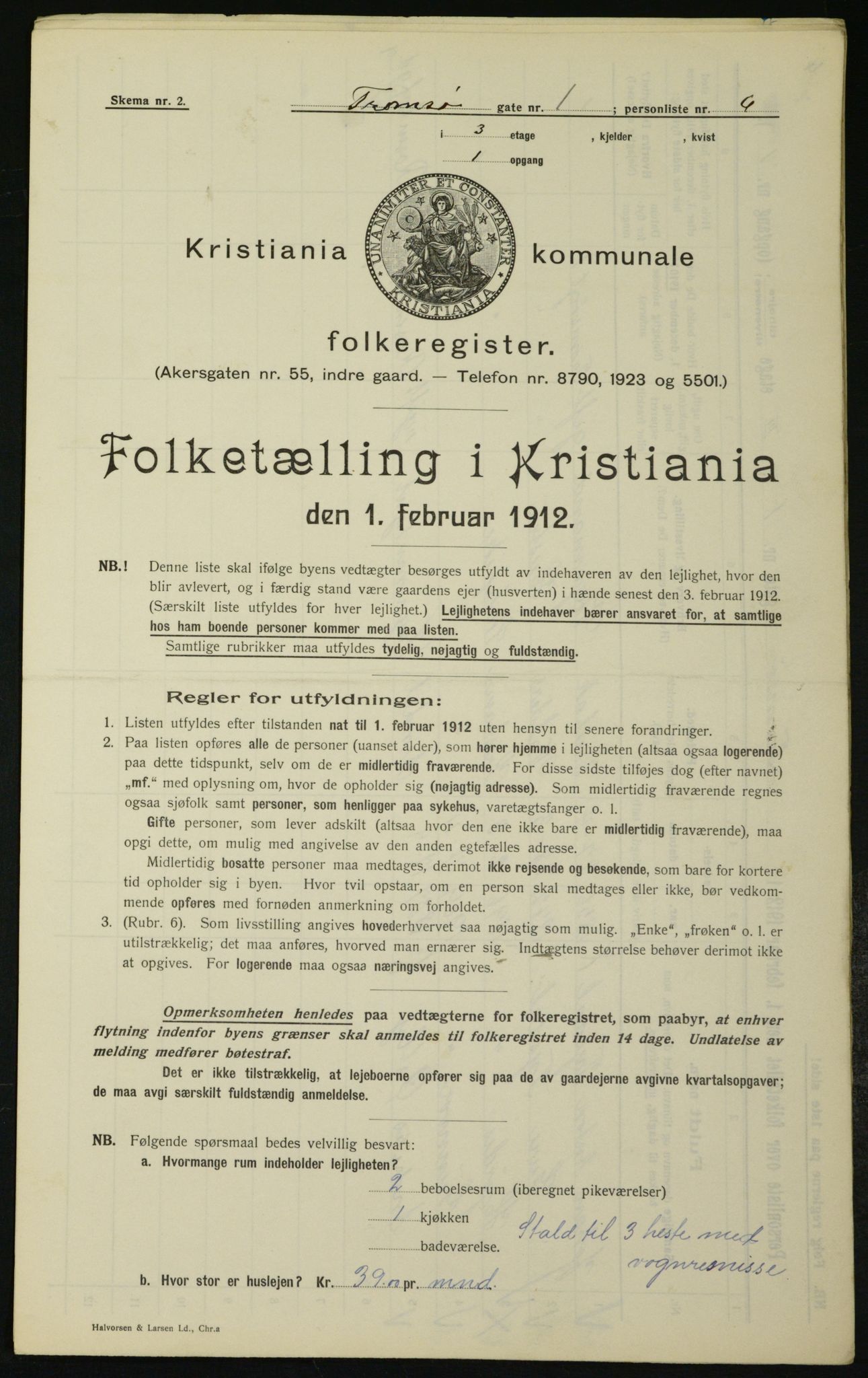 OBA, Municipal Census 1912 for Kristiania, 1912, p. 115618