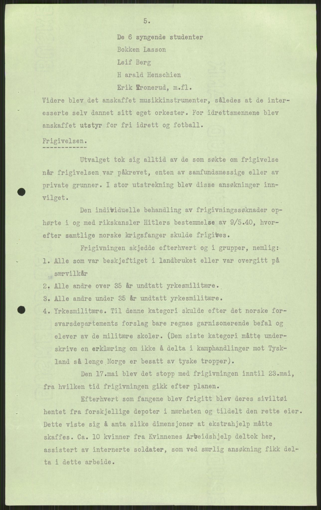 Forsvaret, Forsvarets krigshistoriske avdeling, AV/RA-RAFA-2017/Y/Ya/L0014: II-C-11-31 - Fylkesmenn.  Rapporter om krigsbegivenhetene 1940., 1940, p. 369