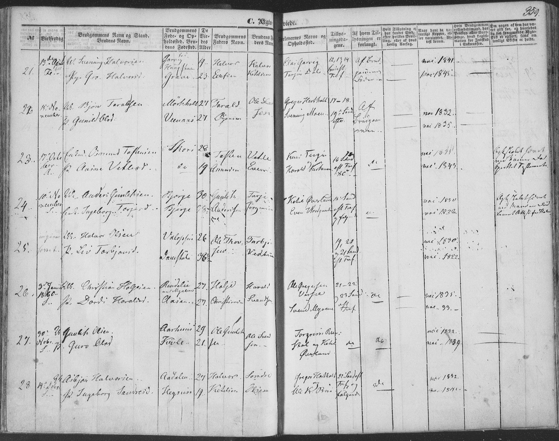 Seljord kirkebøker, AV/SAKO-A-20/F/Fa/L012b: Parish register (official) no. I 12B, 1850-1865, p. 359