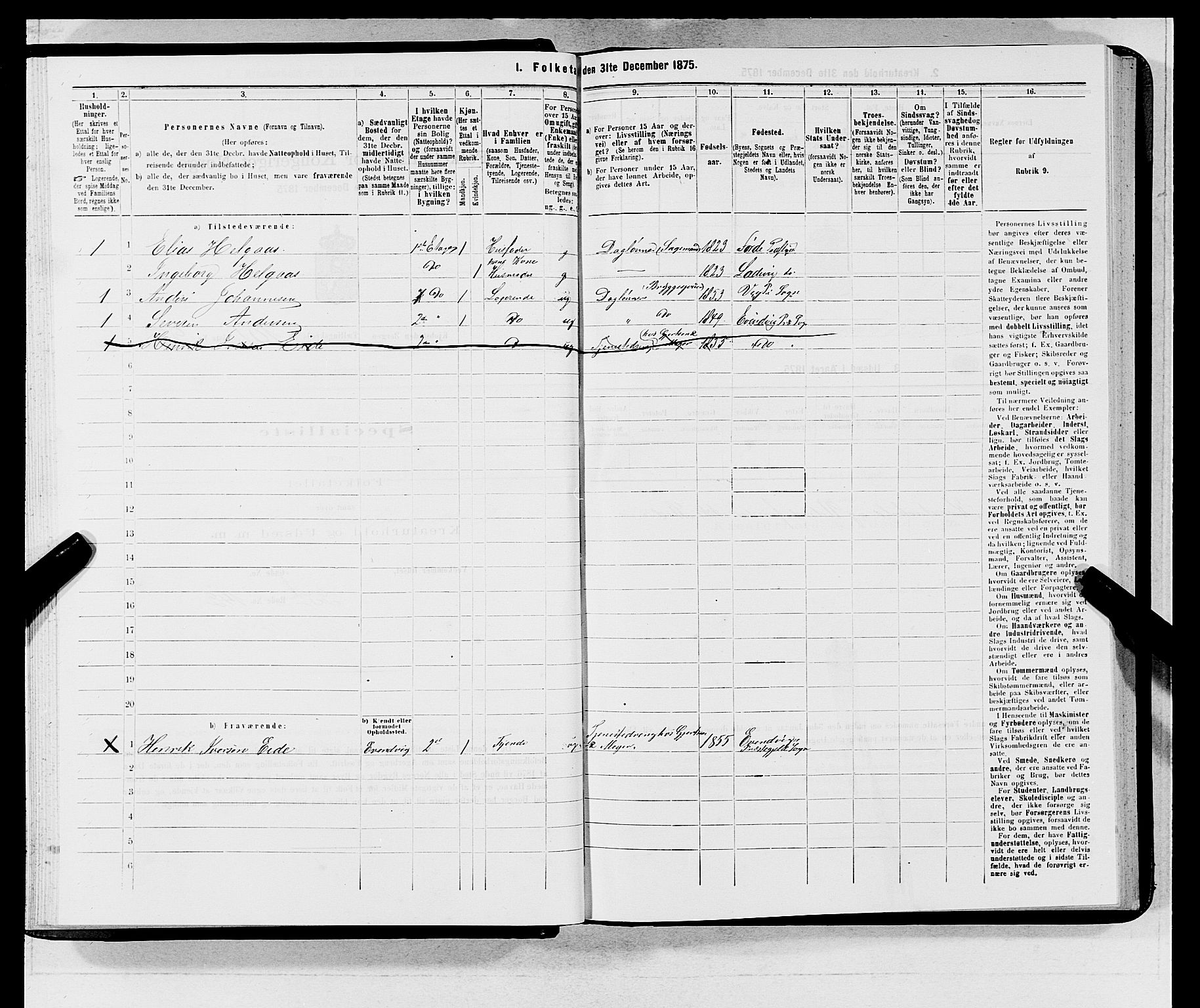 SAB, 1875 census for 1301 Bergen, 1875, p. 5503