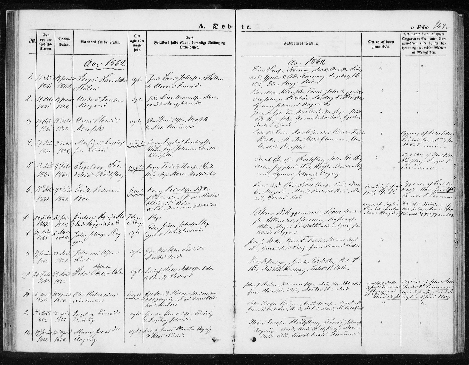 Ministerialprotokoller, klokkerbøker og fødselsregistre - Møre og Romsdal, SAT/A-1454/576/L0883: Parish register (official) no. 576A01, 1849-1865, p. 164
