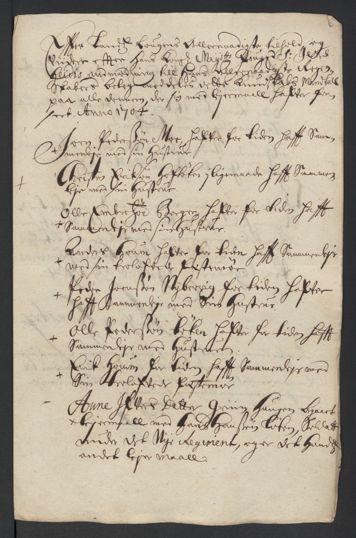 Rentekammeret inntil 1814, Reviderte regnskaper, Fogderegnskap, AV/RA-EA-4092/R13/L0842: Fogderegnskap Solør, Odal og Østerdal, 1704, p. 47