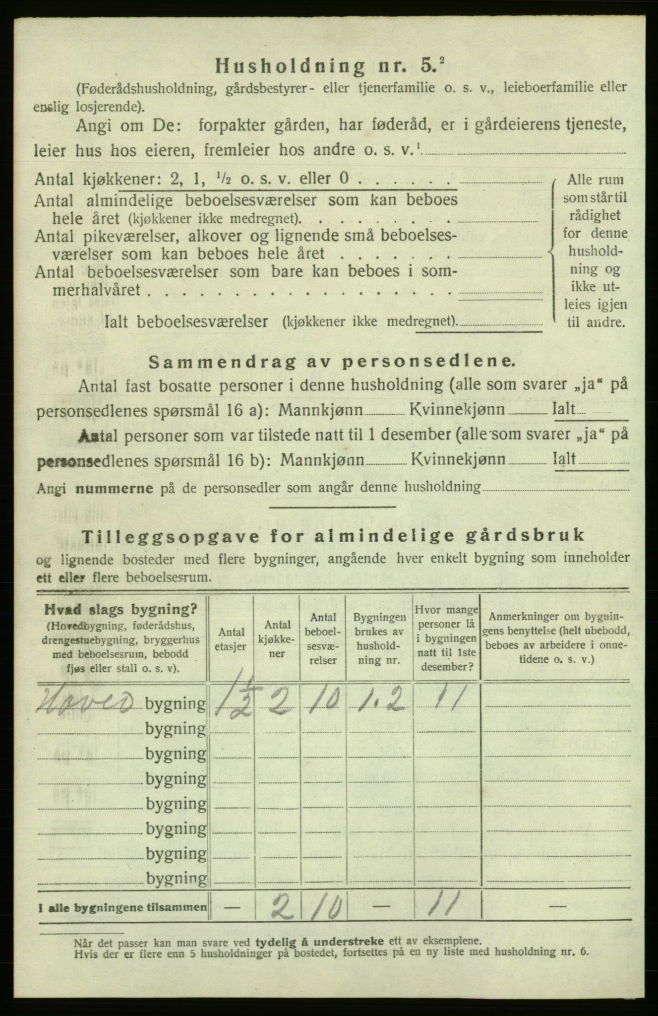 SAB, 1920 census for Kvinnherad, 1920, p. 1951