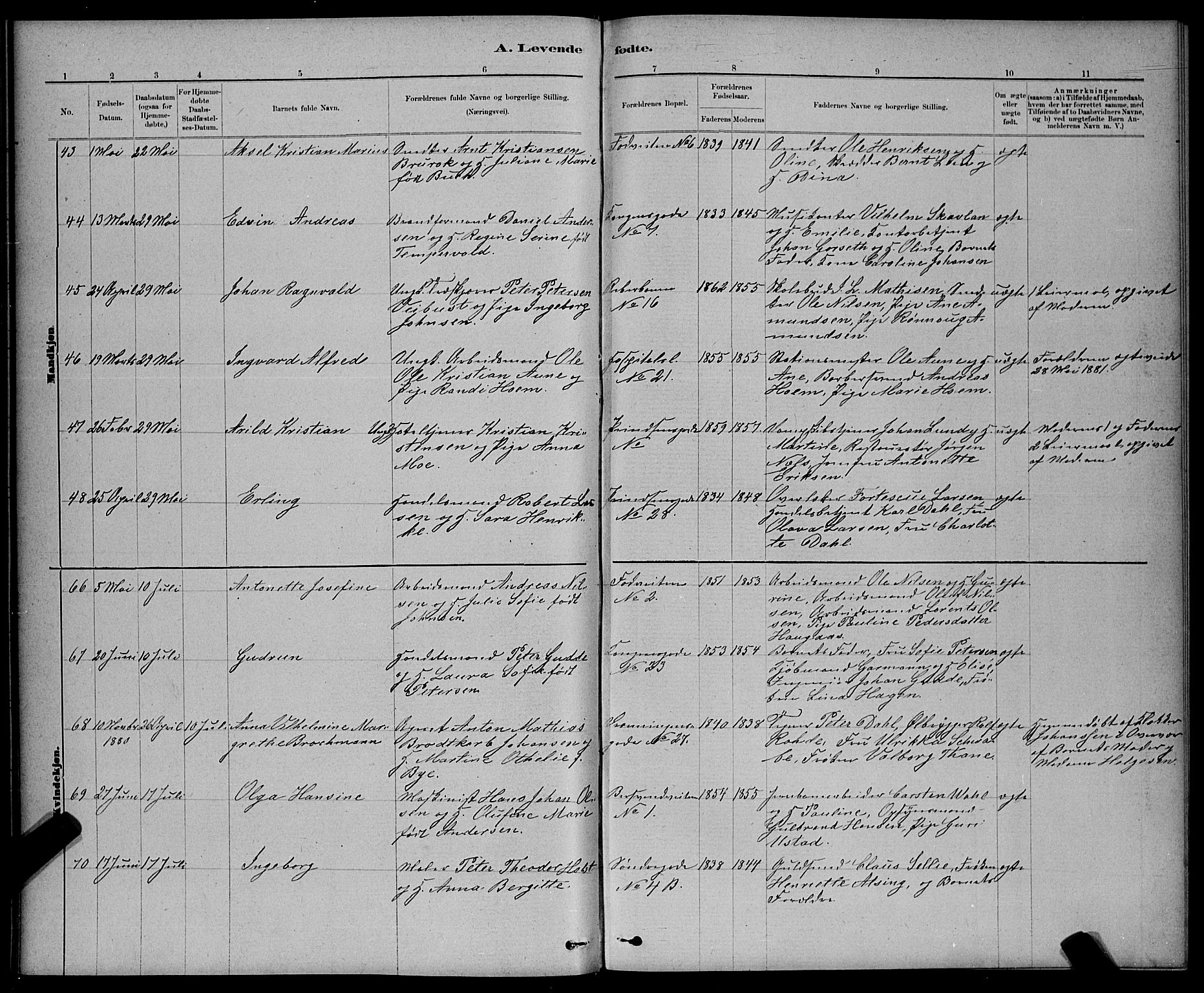 Ministerialprotokoller, klokkerbøker og fødselsregistre - Sør-Trøndelag, AV/SAT-A-1456/601/L0091: Parish register (copy) no. 601C09, 1878-1883