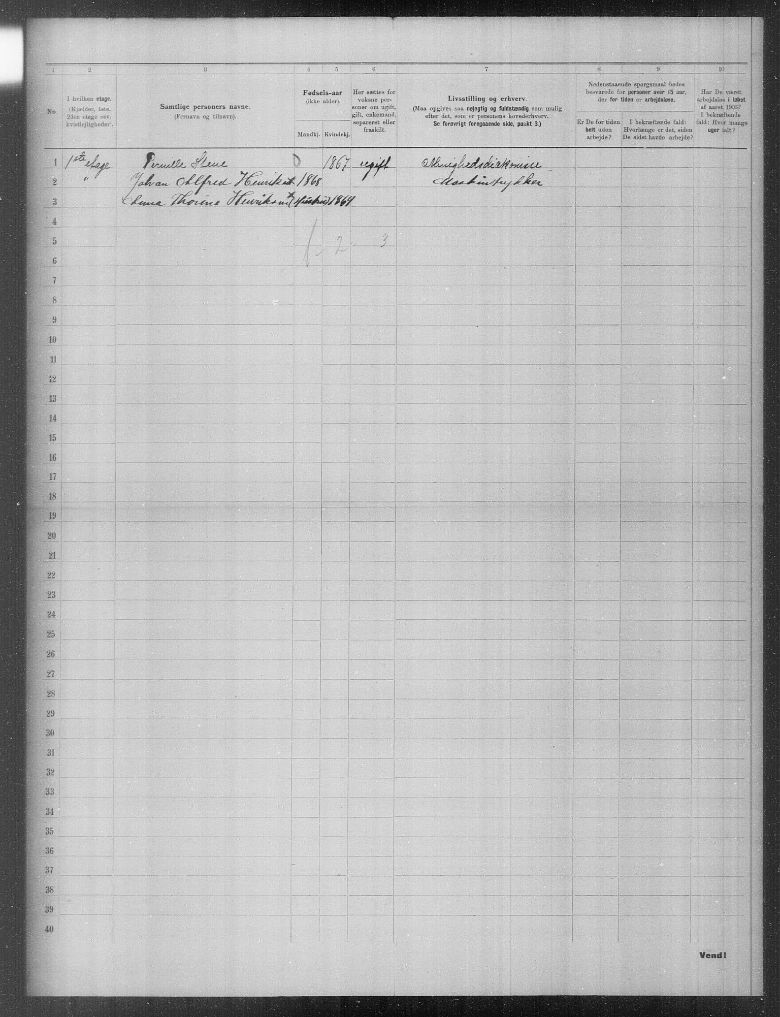 OBA, Municipal Census 1903 for Kristiania, 1903, p. 19215