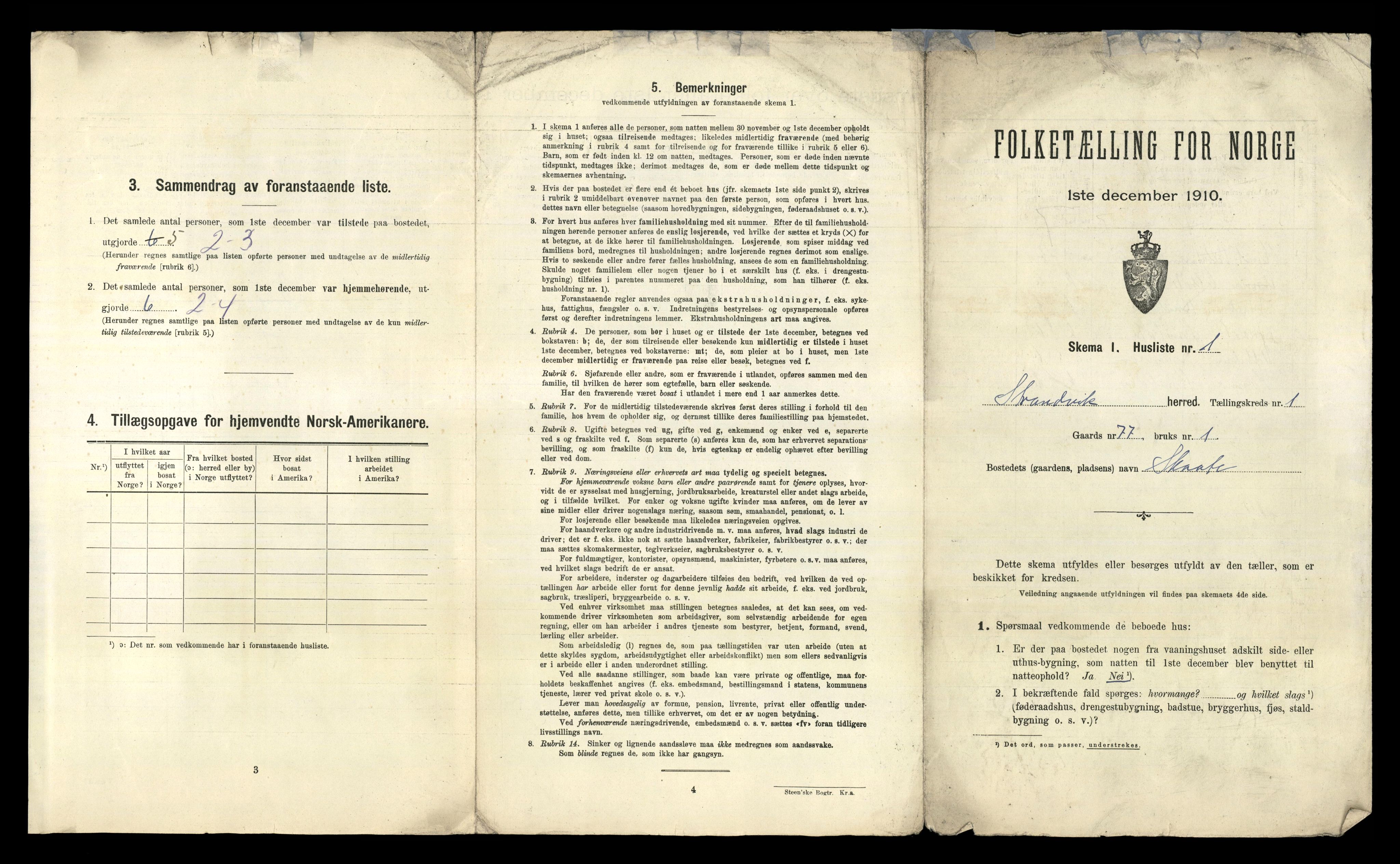 RA, 1910 census for Strandvik, 1910, p. 29