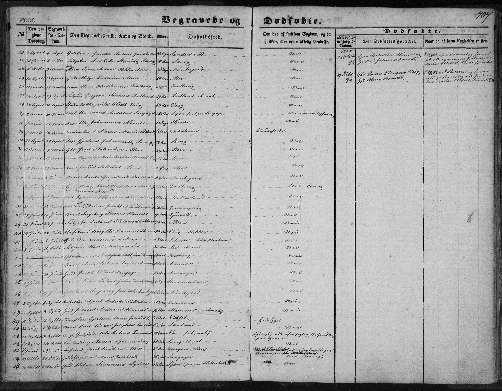 Skudenes sokneprestkontor, AV/SAST-A -101849/H/Ha/Haa/L0005: Parish register (official) no. A 3.2, 1847-1863, p. 407