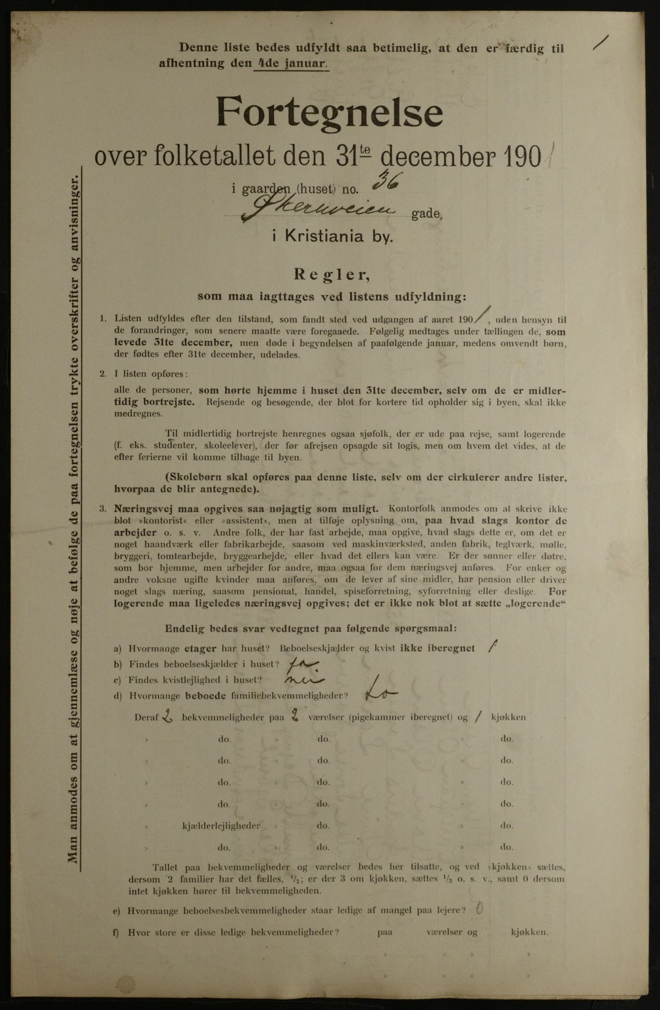 OBA, Municipal Census 1901 for Kristiania, 1901, p. 19676