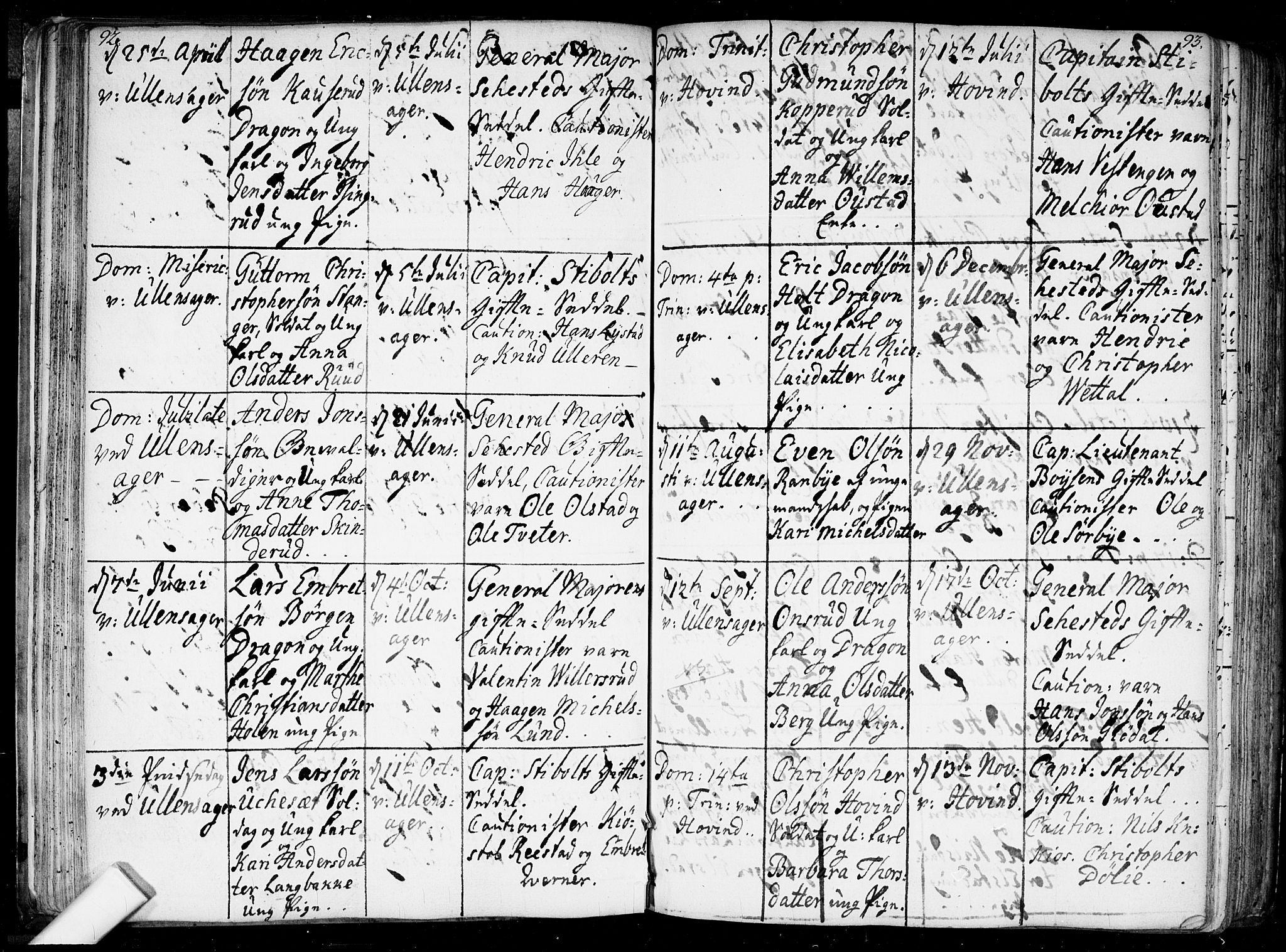 Ullensaker prestekontor Kirkebøker, AV/SAO-A-10236a/F/Fa/L0010: Parish register (official) no. I 10, 1733-1776, p. 92-93