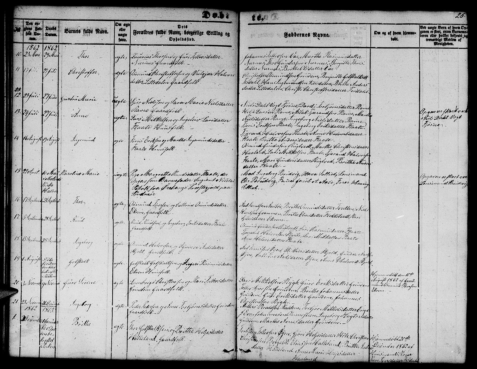 Etne sokneprestembete, SAB/A-75001/H/Hab: Parish register (copy) no. C 2, 1851-1865, p. 26