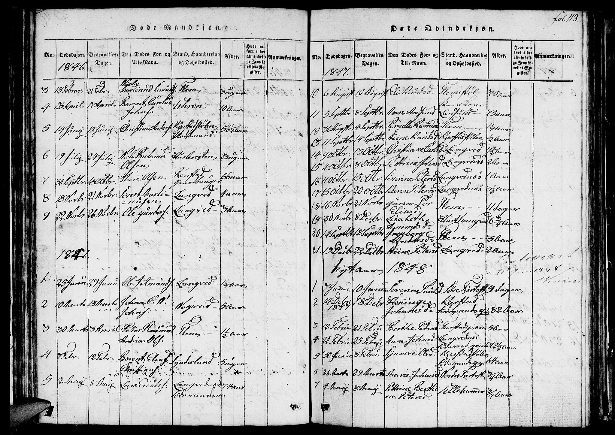 Ministerialprotokoller, klokkerbøker og fødselsregistre - Møre og Romsdal, AV/SAT-A-1454/536/L0506: Parish register (copy) no. 536C01, 1818-1859, p. 113