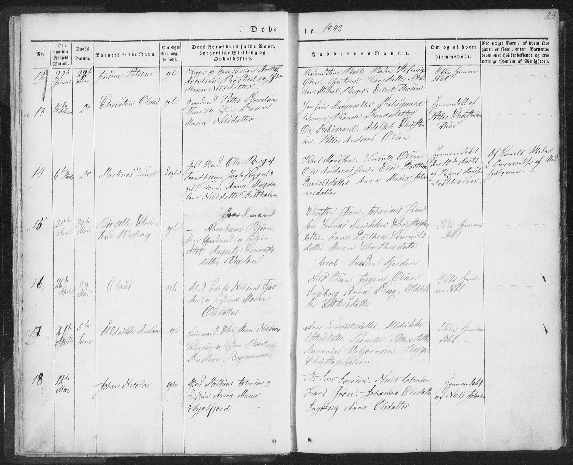 Ministerialprotokoller, klokkerbøker og fødselsregistre - Nordland, SAT/A-1459/885/L1202: Parish register (official) no. 885A03, 1838-1859, p. 23