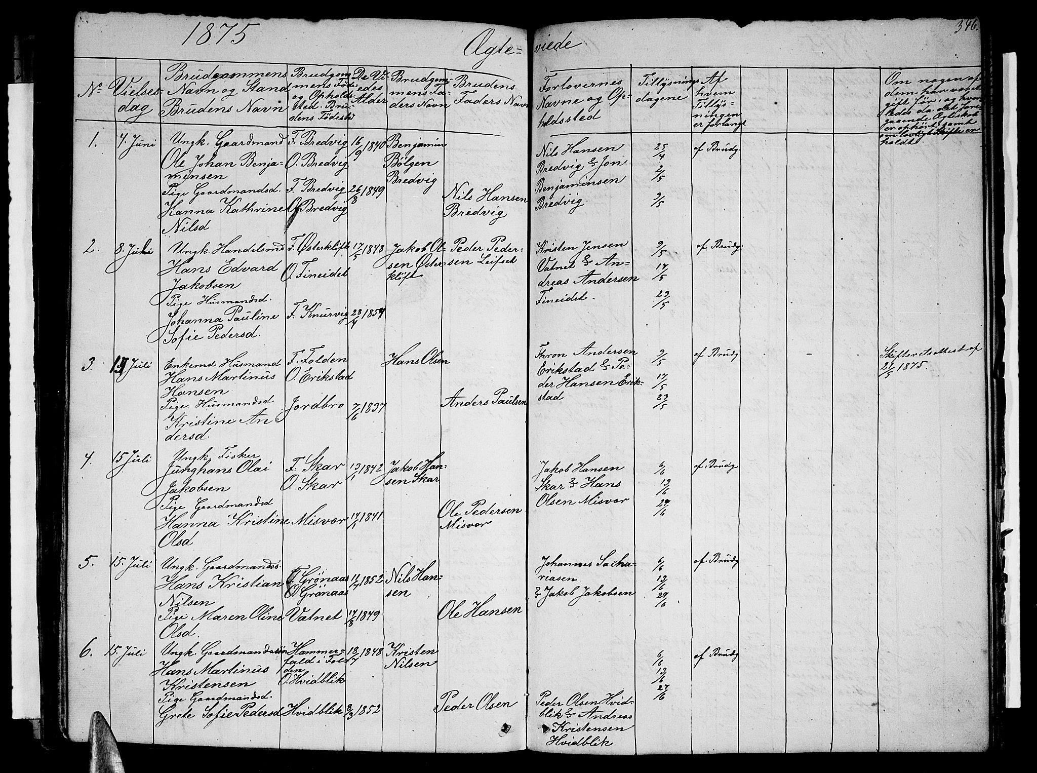 Ministerialprotokoller, klokkerbøker og fødselsregistre - Nordland, AV/SAT-A-1459/852/L0753: Parish register (copy) no. 852C04, 1856-1877, p. 346